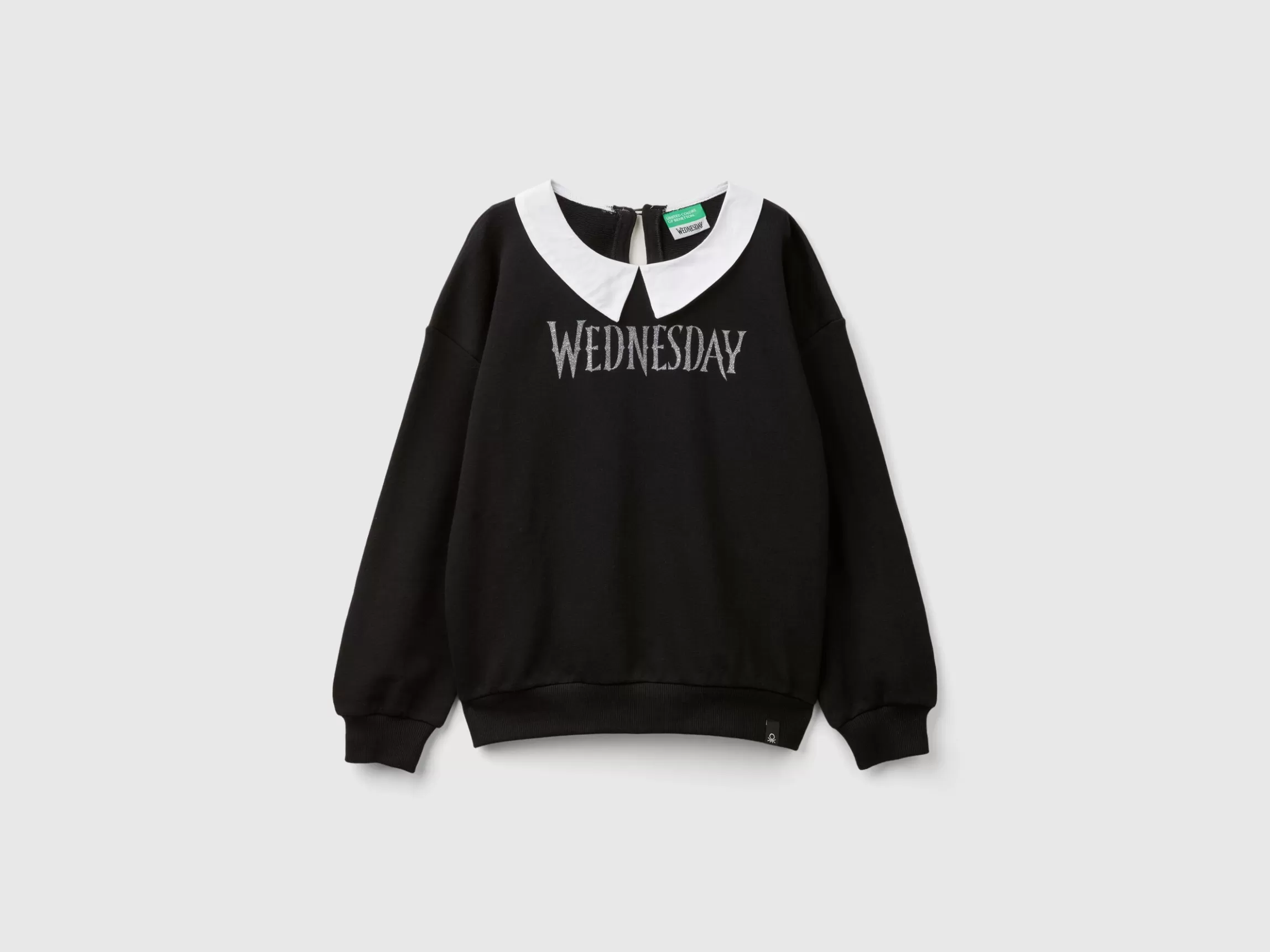 United Colors of Benetton Wednesday Addams collared sweatshirt