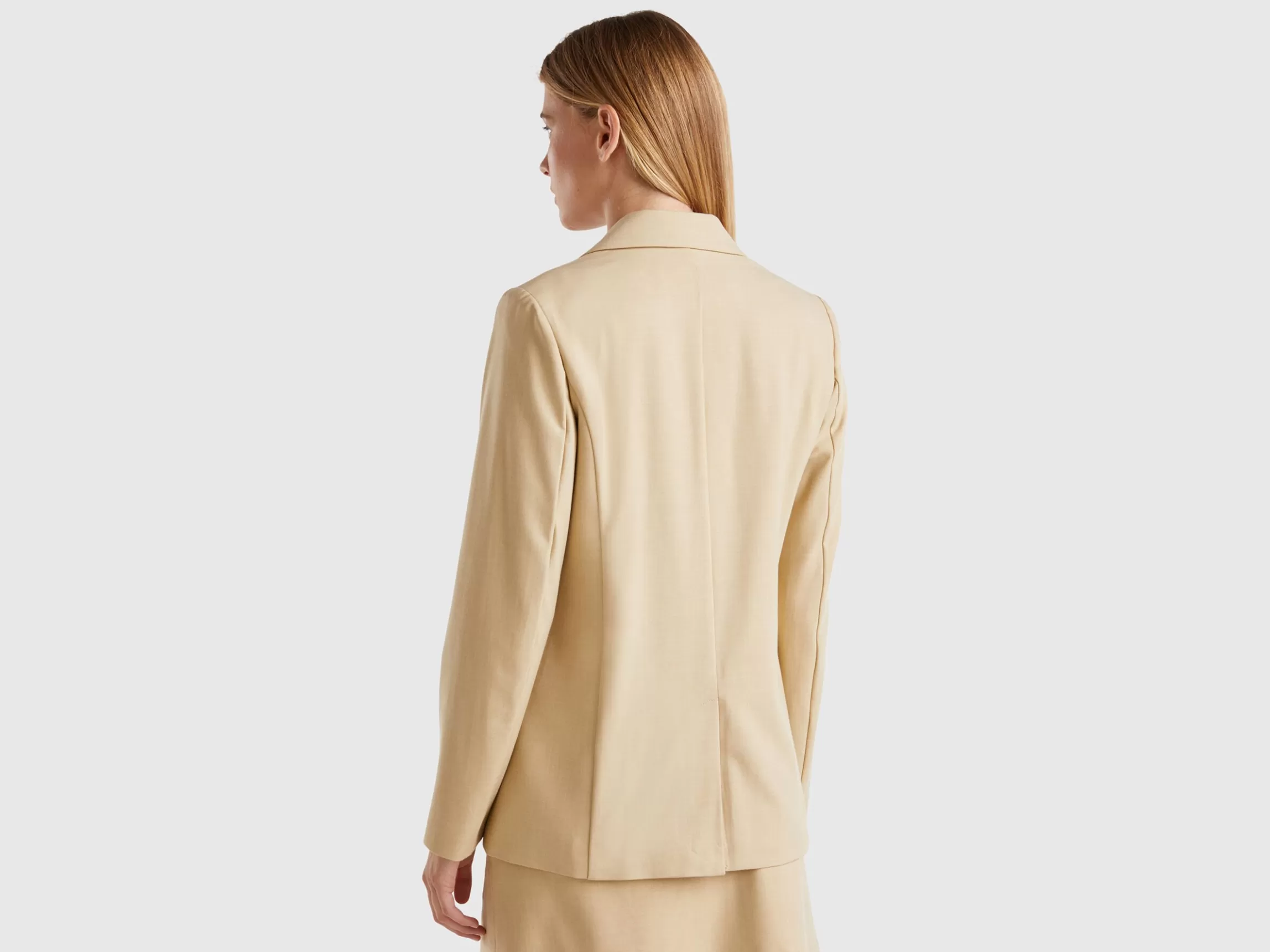 United Colors of Benetton Blazer in stretch viscose blend