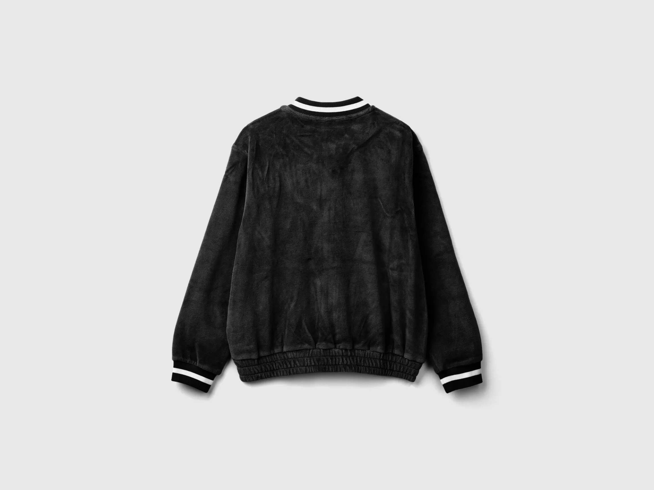 United Colors of Benetton Bomber style sweatshirt in chenille
