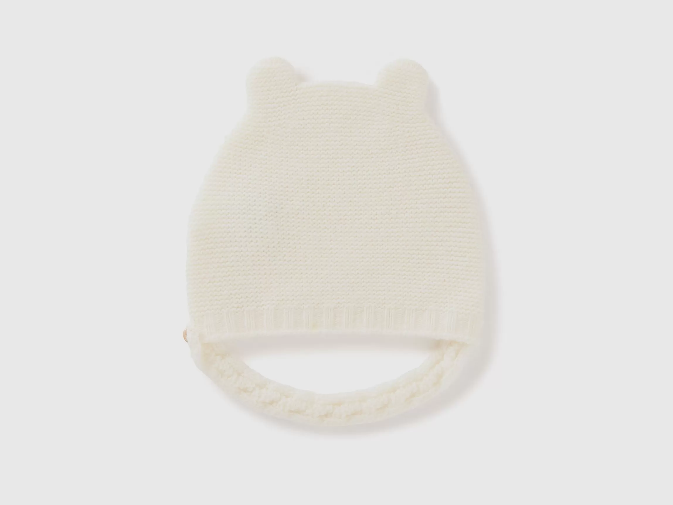 United Colors of Benetton Cap with ear applique in recycled wool blend