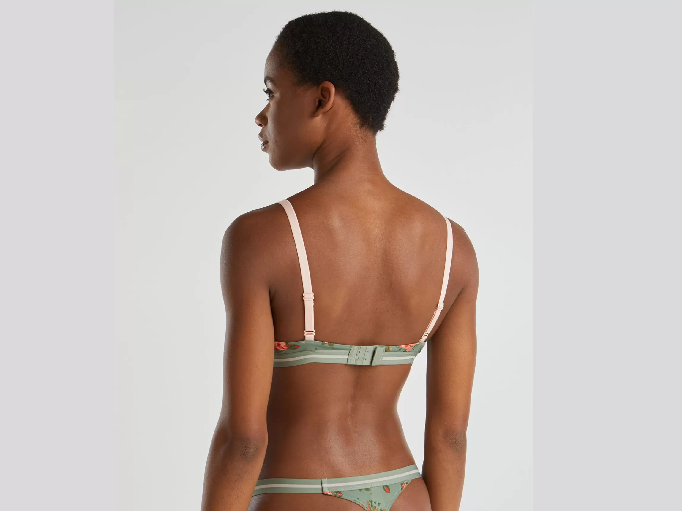 United Colors of Benetton Charmeuse bra with floral print