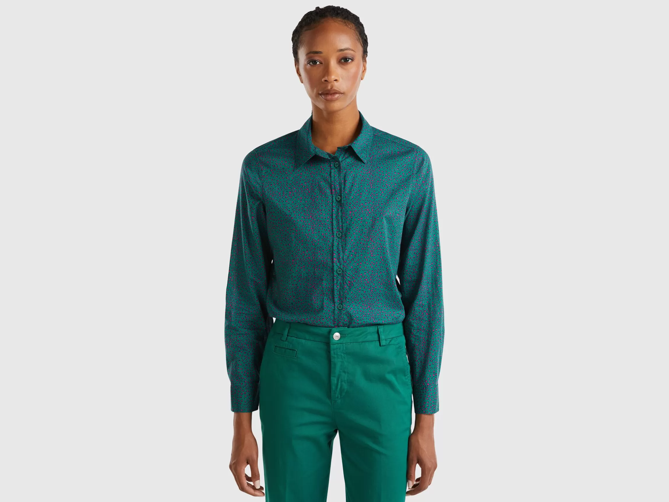 United Colors of Benetton 100% cotton patterned shirt