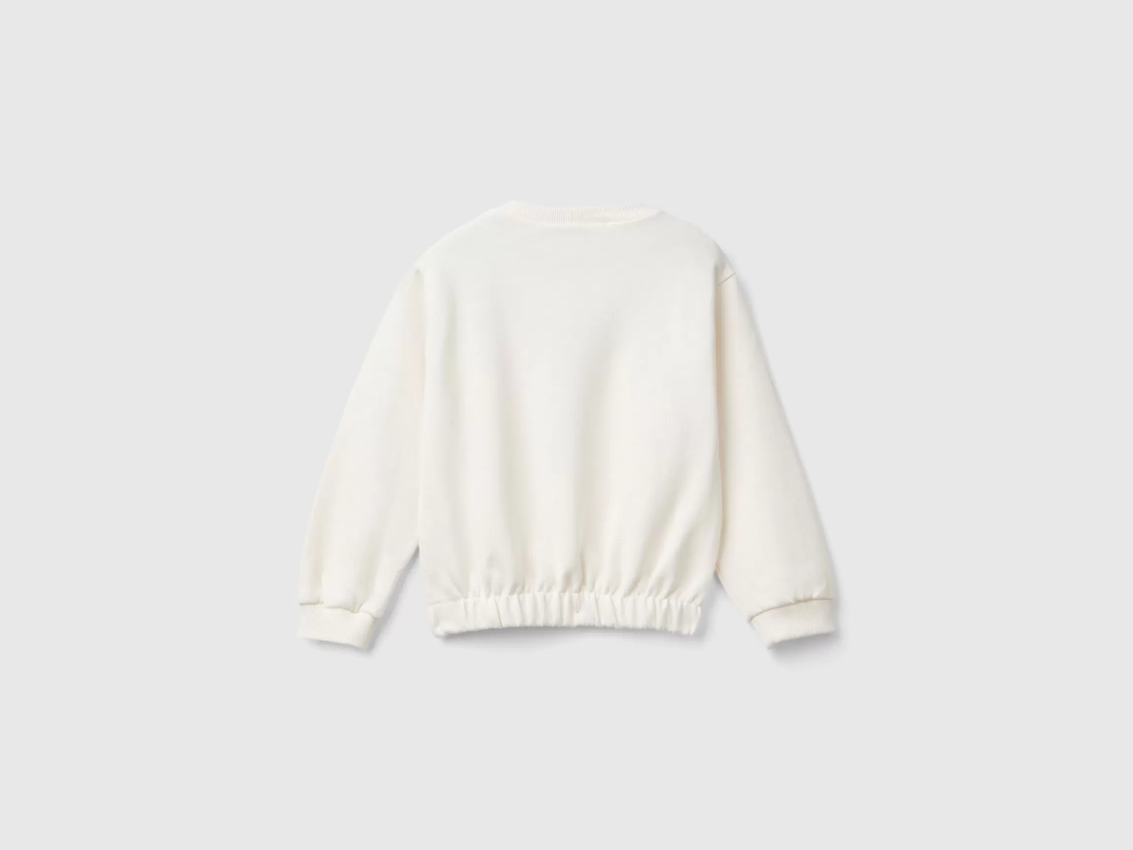 United Colors of Benetton Cream Barbie sweatshirt with glossy print