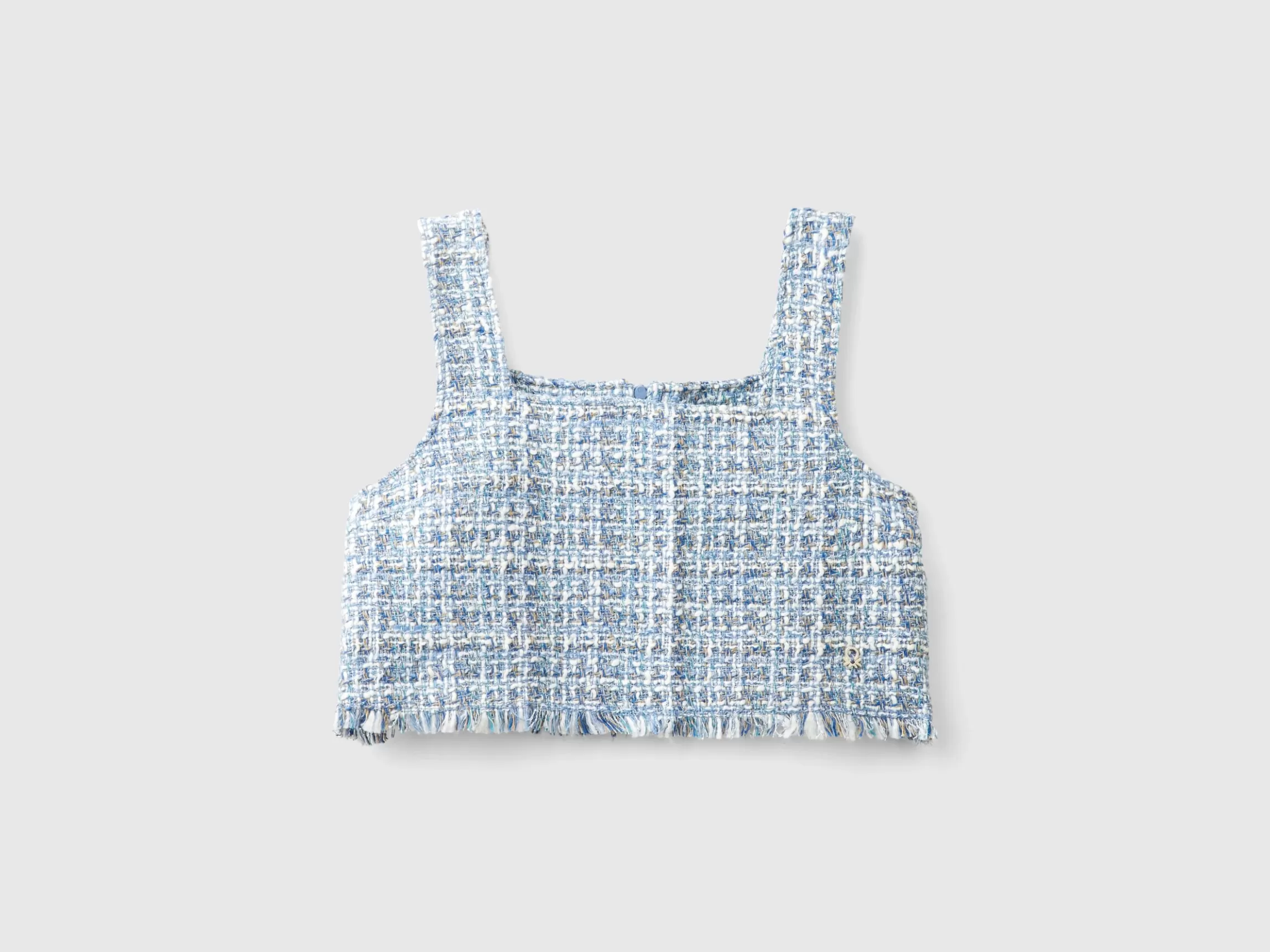 United Colors of Benetton Cropped tweed top