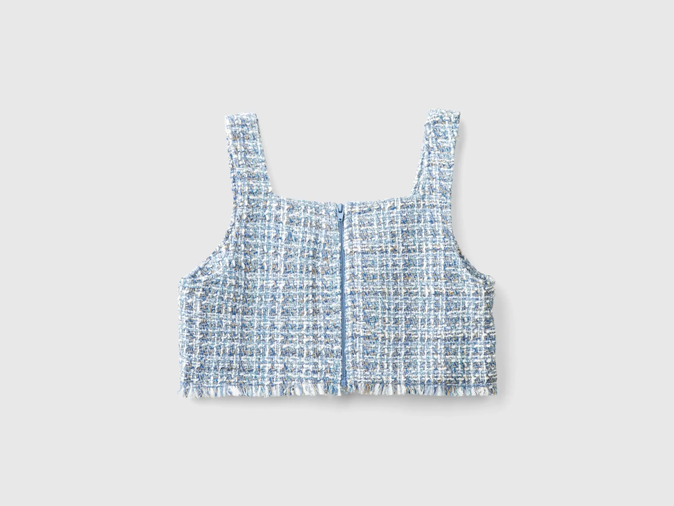 United Colors of Benetton Cropped tweed top