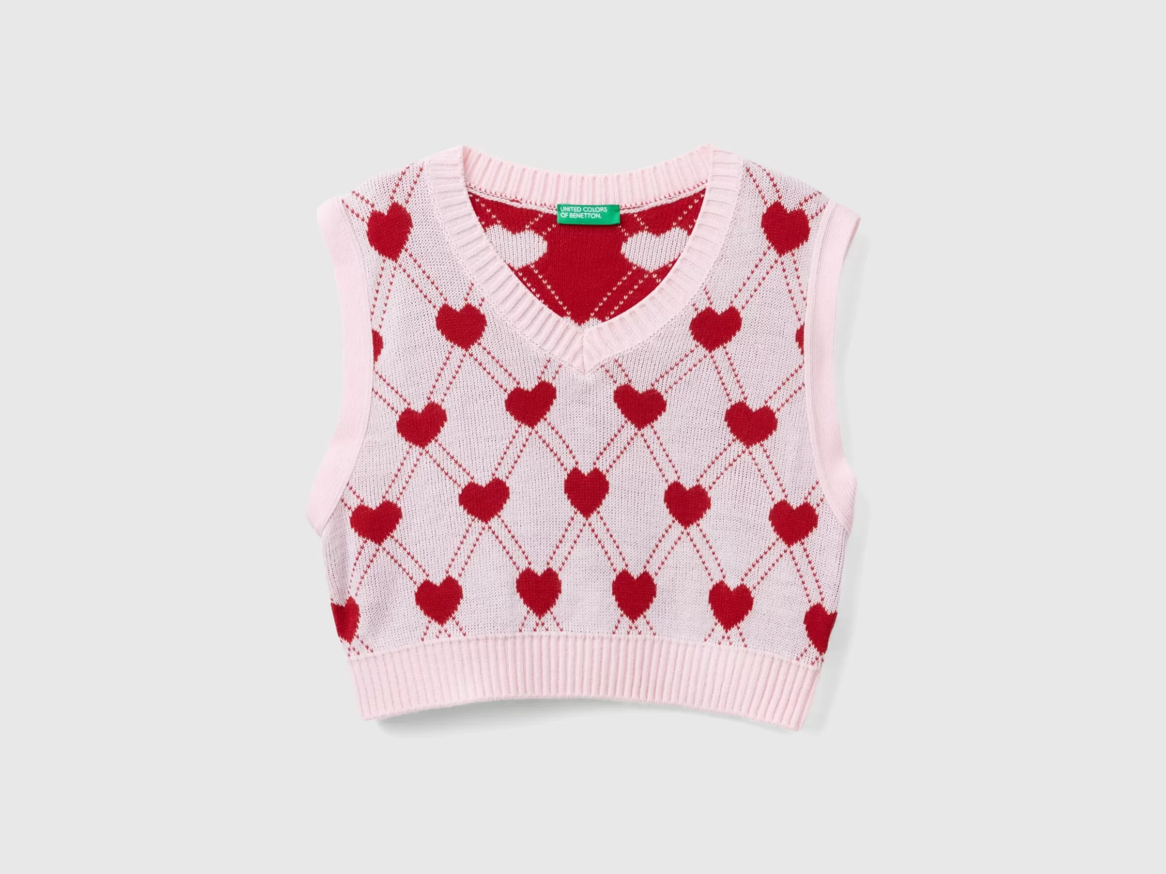 United Colors of Benetton Cropped vest with heart motif