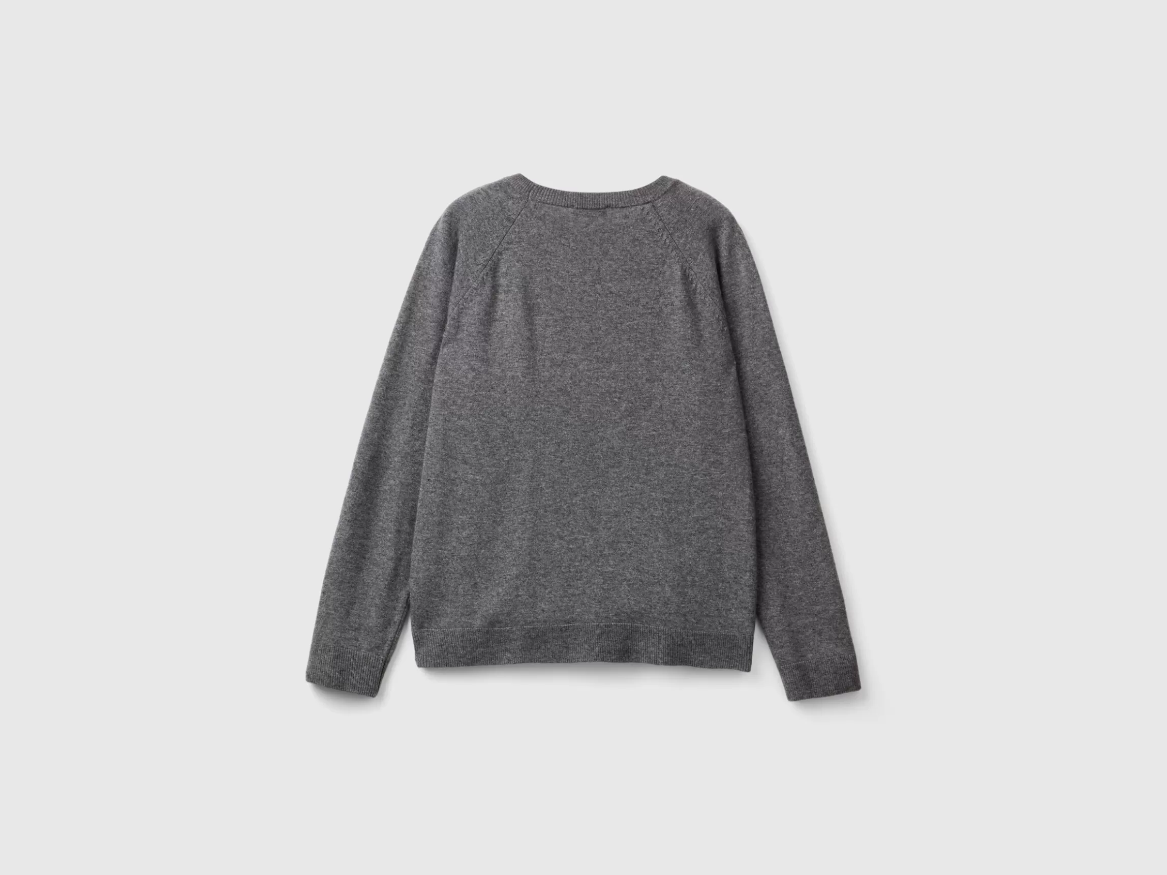 United Colors of Benetton crew neck sweater in wool and cashmere blend