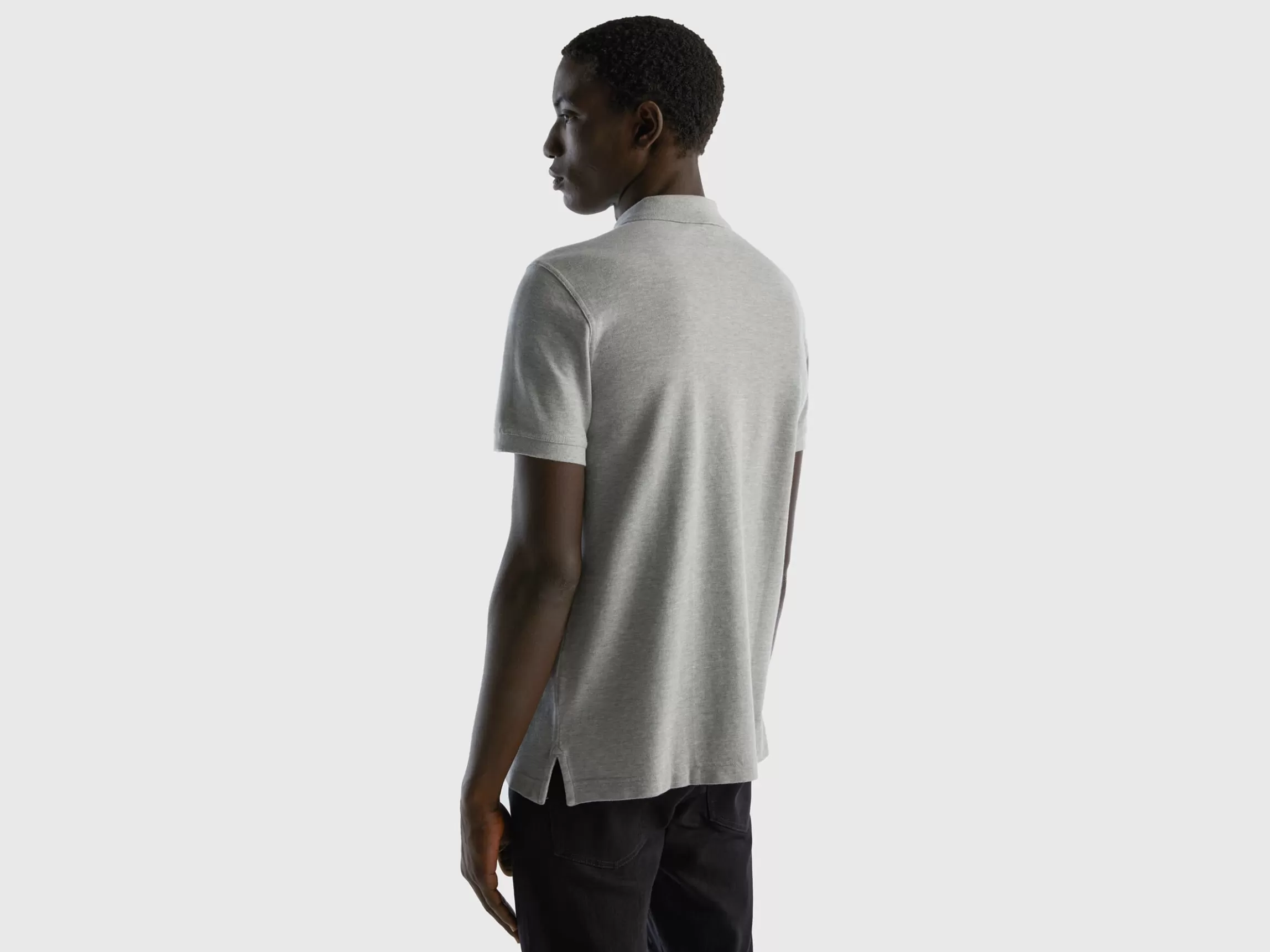 United Colors of Benetton Dark gray regular fit polo