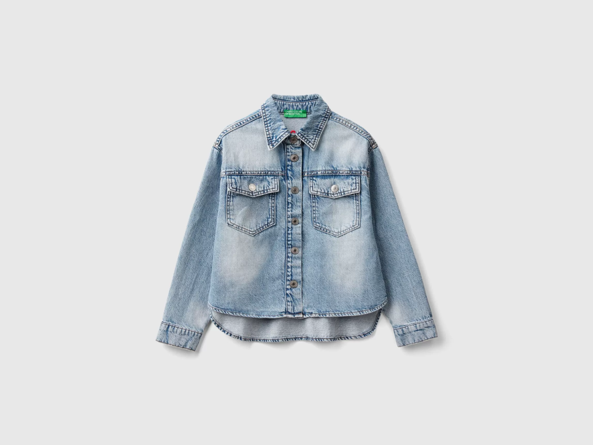 United Colors of Benetton Denim shirt with rhinestones
