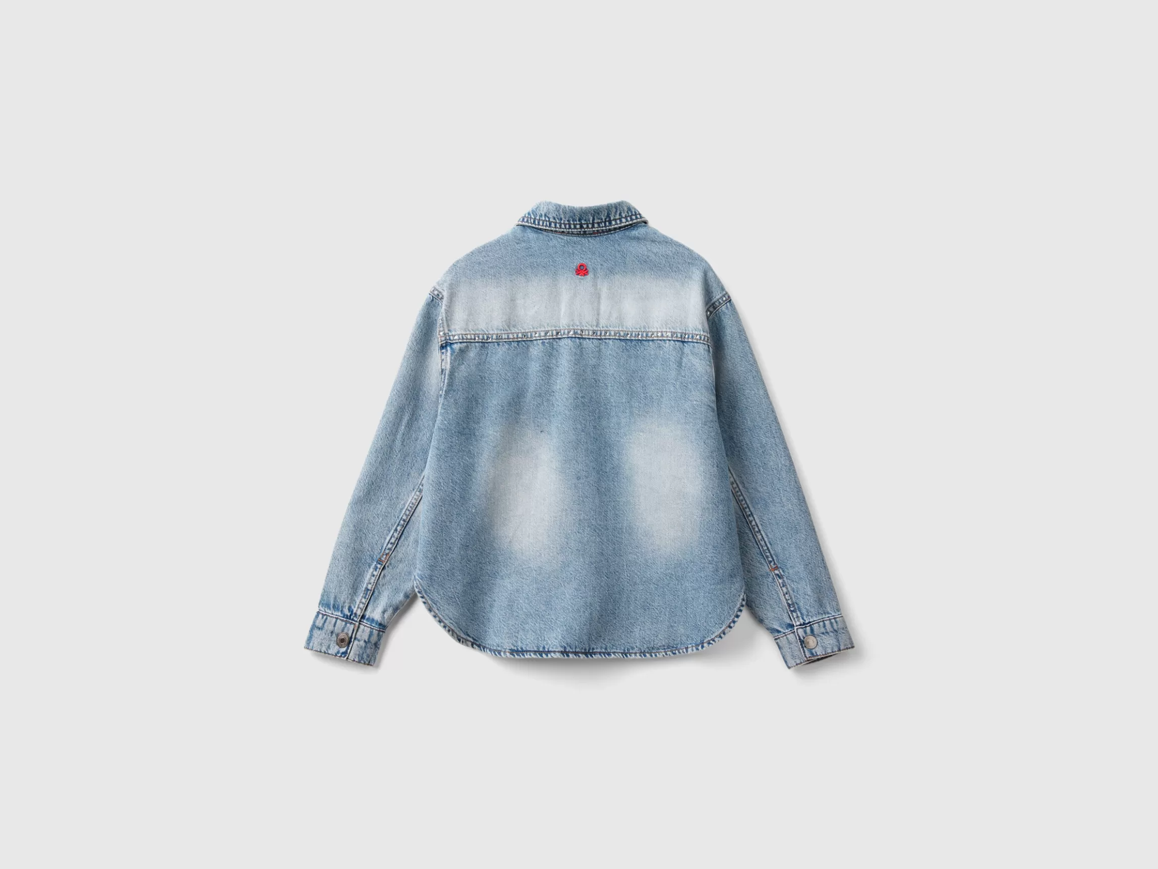 United Colors of Benetton Denim shirt with rhinestones