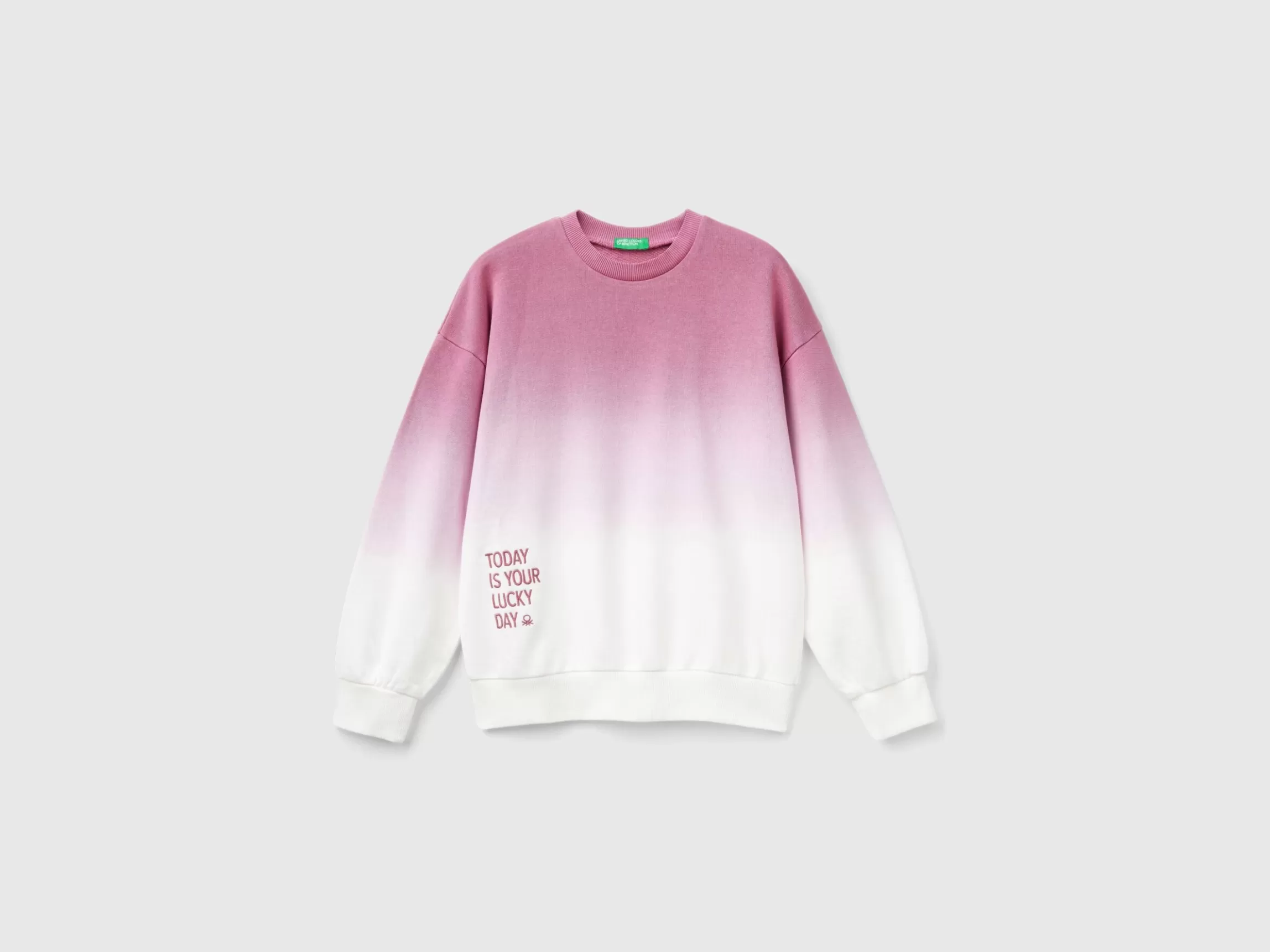 United Colors of Benetton Dip dye sweatshirt with embroidery