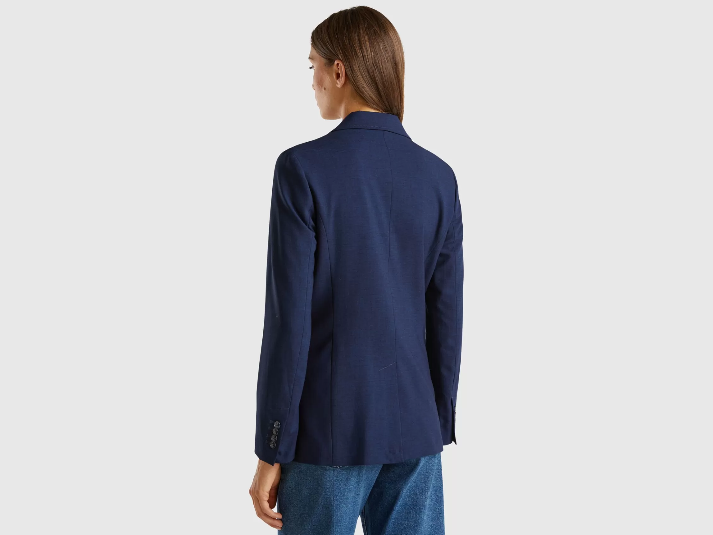 United Colors of Benetton Double-breasted jacket in stretch viscose blend