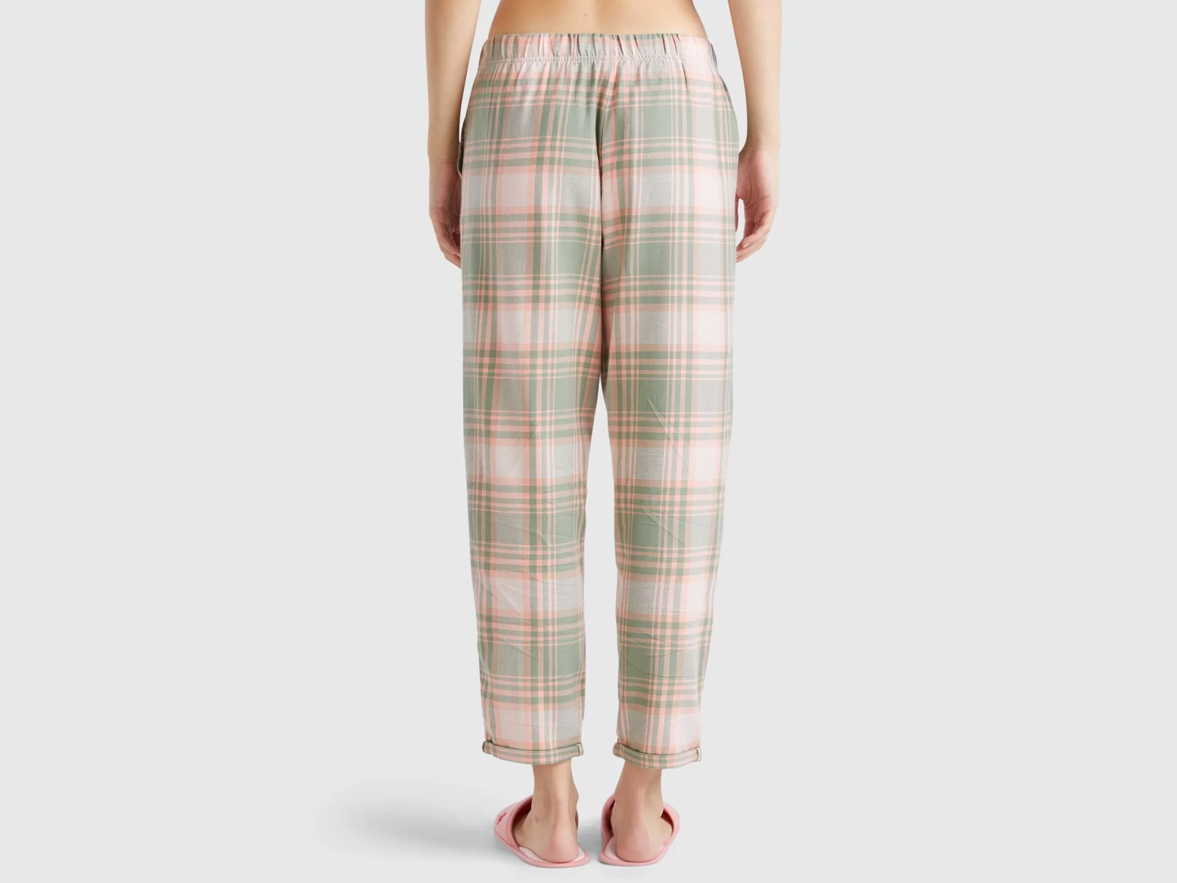 United Colors of Benetton Flannel tartan trousers