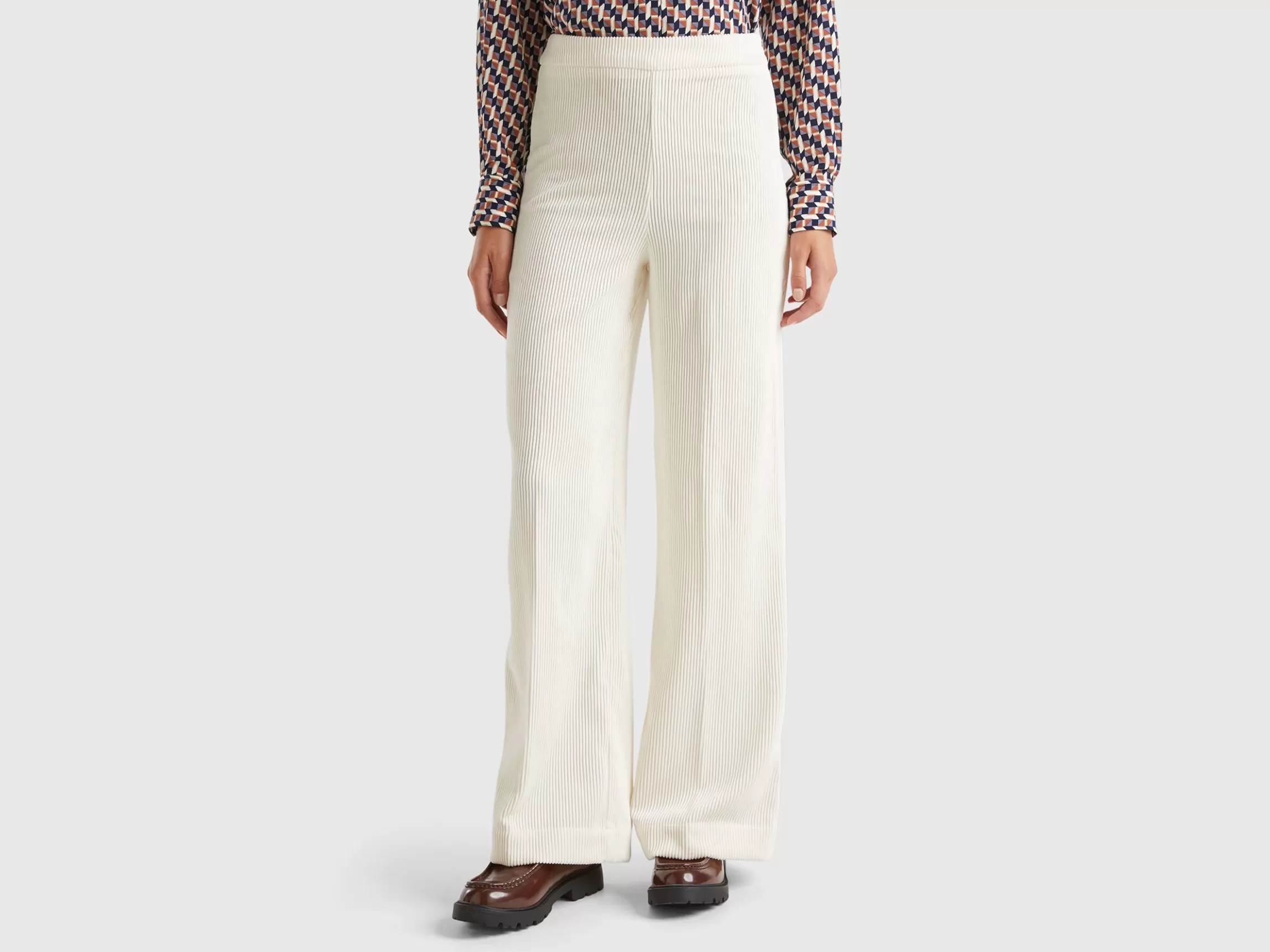 United Colors of Benetton Flare fit velvet trousers
