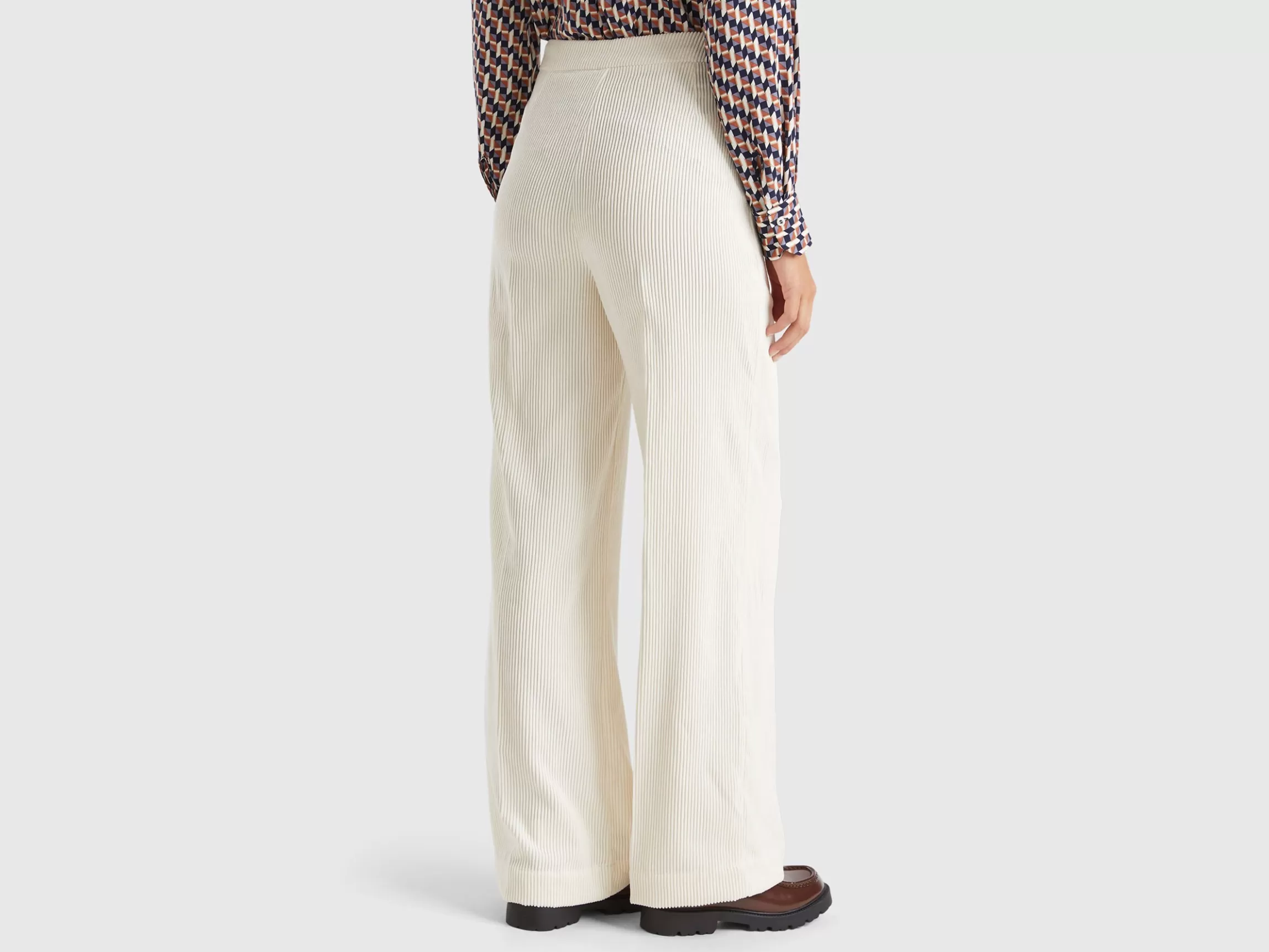 United Colors of Benetton Flare fit velvet trousers