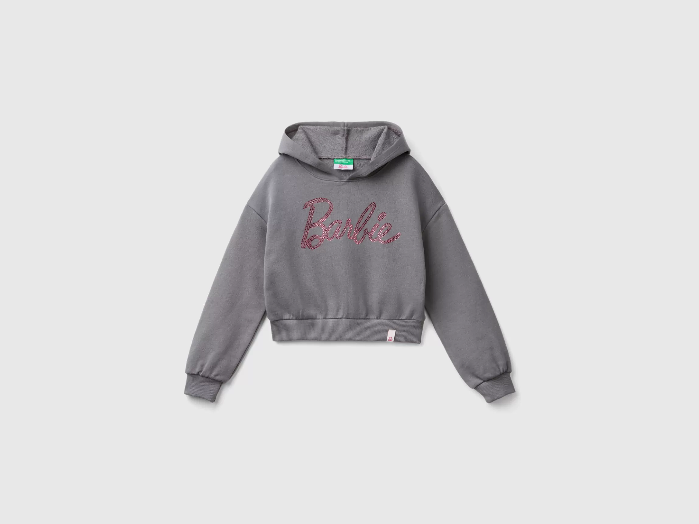 United Colors of Benetton Gray Barbie sweatshirt with rhinestones