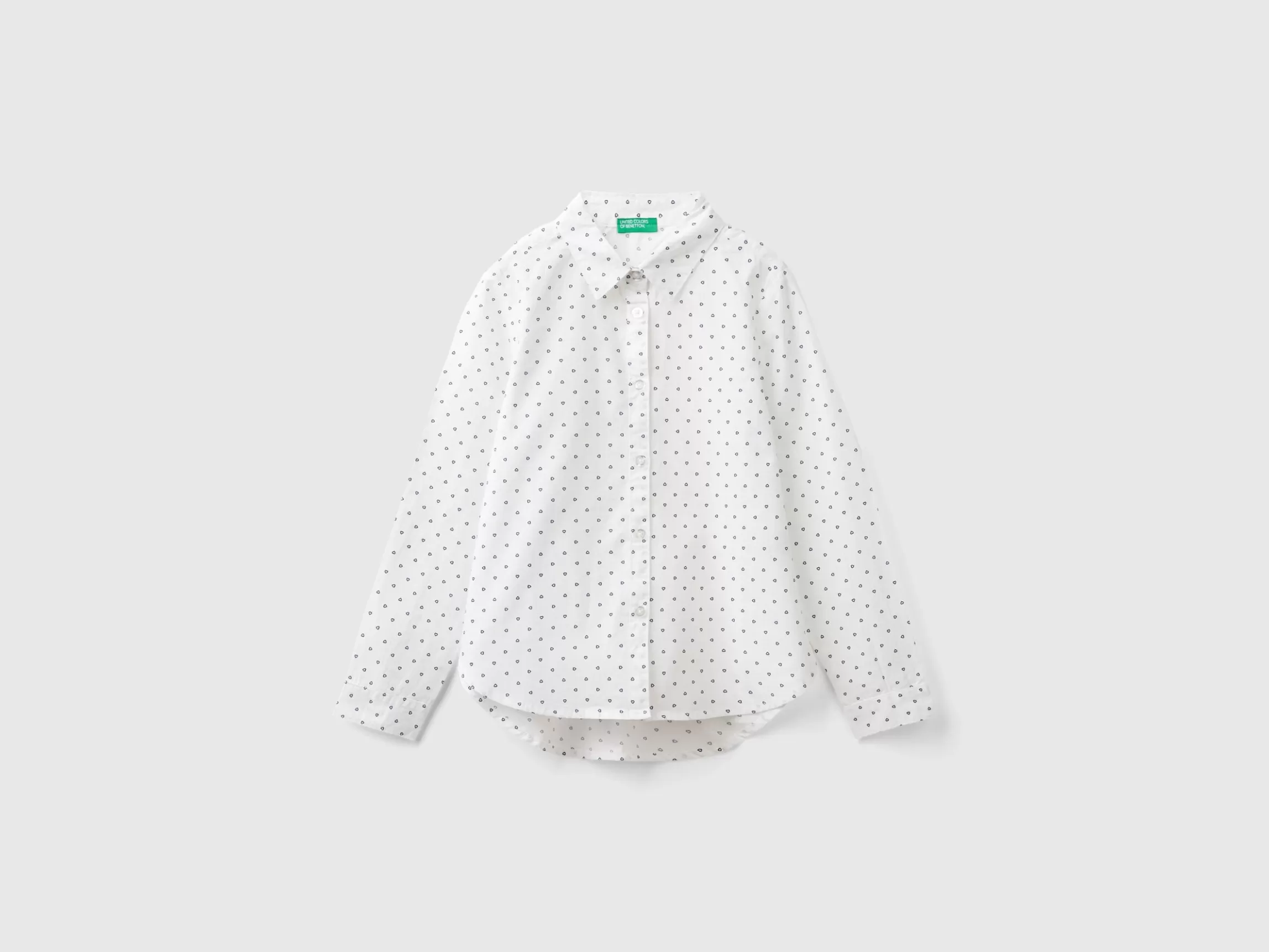 United Colors of Benetton Heart pattern shirt in pure cotton