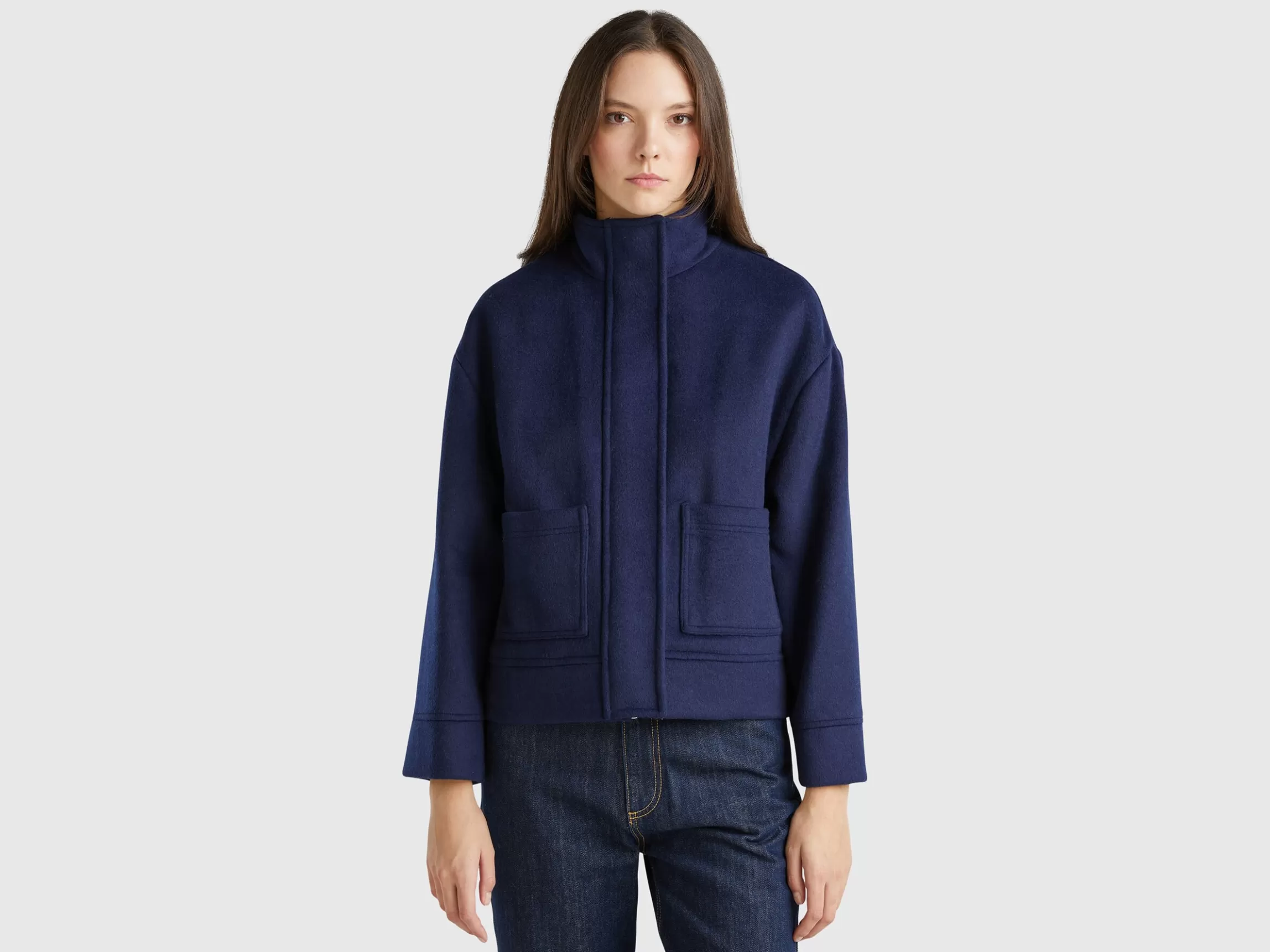 United Colors of Benetton Jacket in recycled wool blend