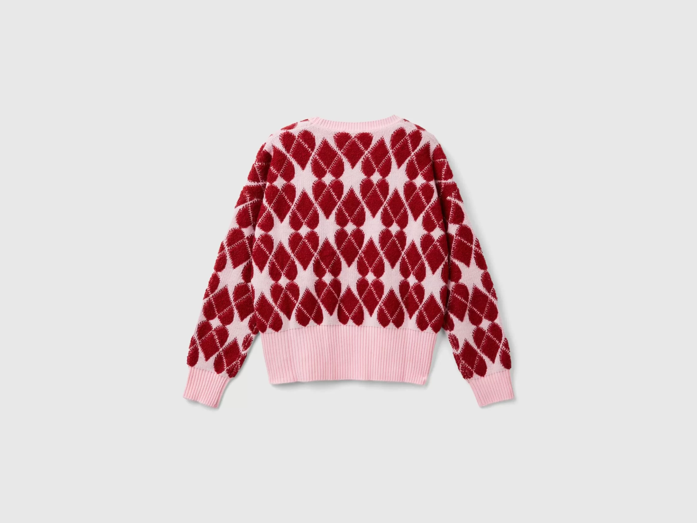 United Colors of Benetton Jacquard heart sweater