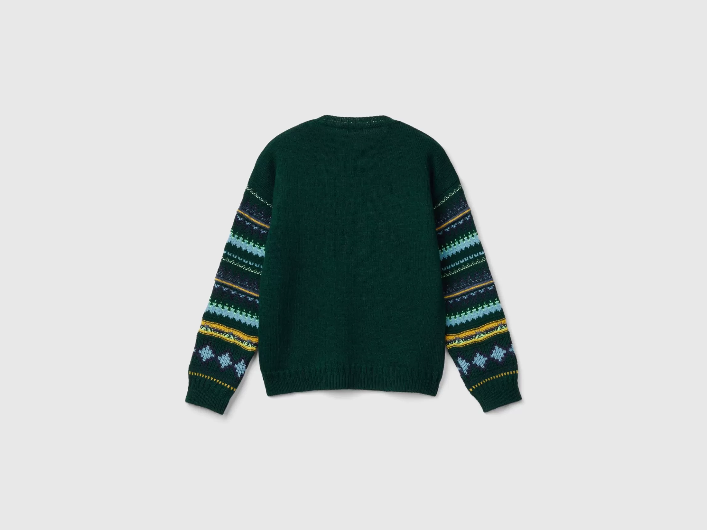 United Colors of Benetton Jacquard sweater in wool blend