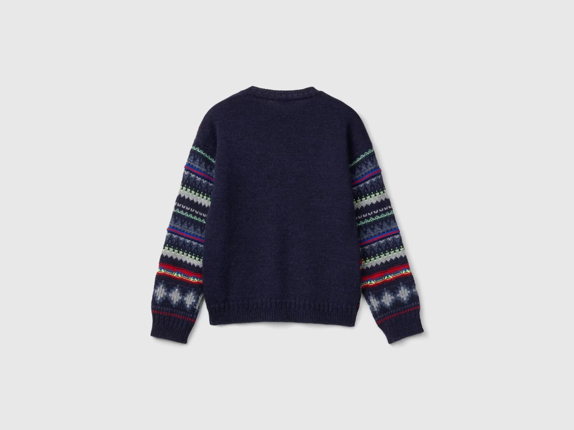 United Colors of Benetton Jacquard sweater in wool blend