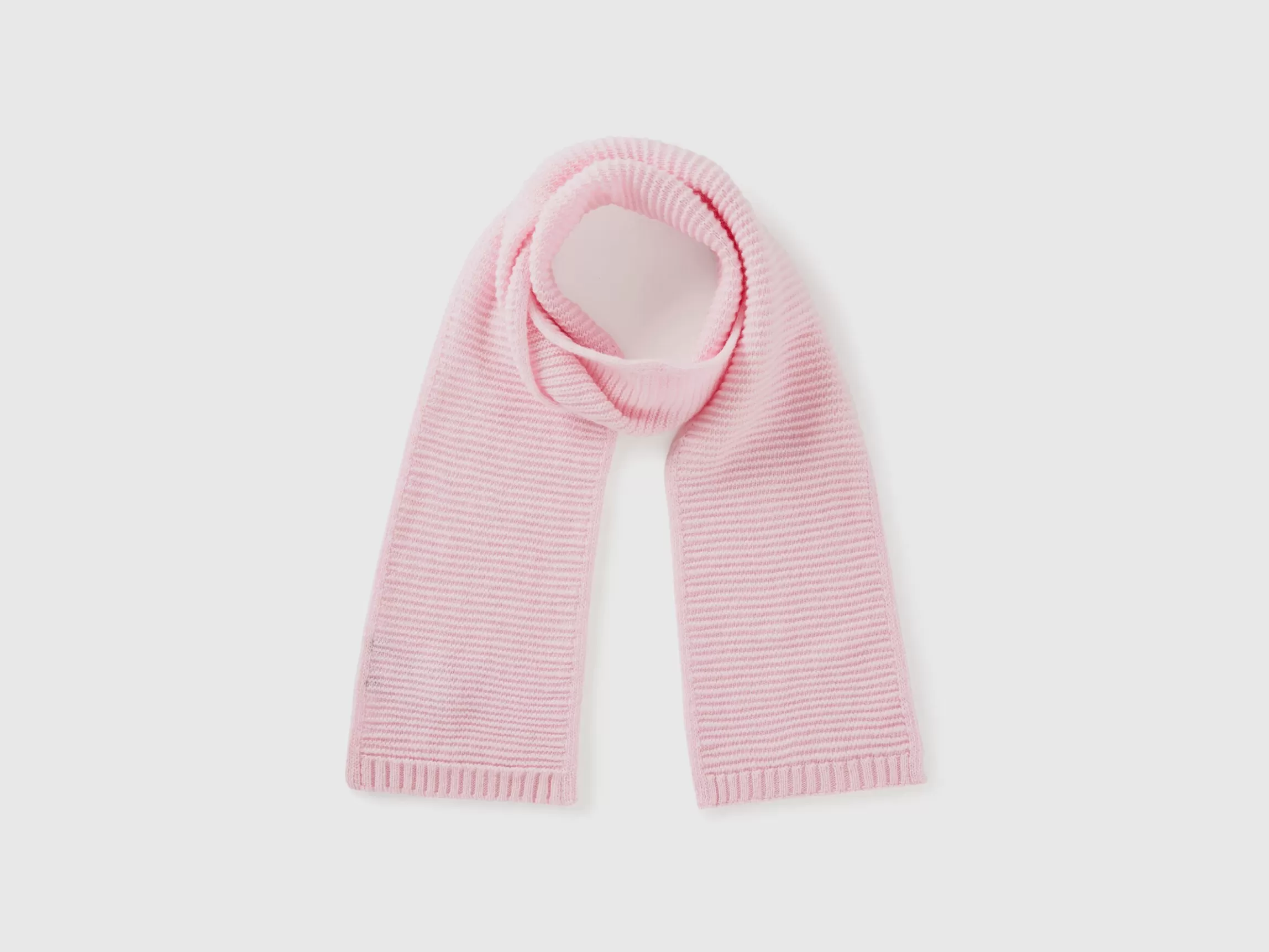 United Colors of Benetton Knit scarf in stretch wool blend