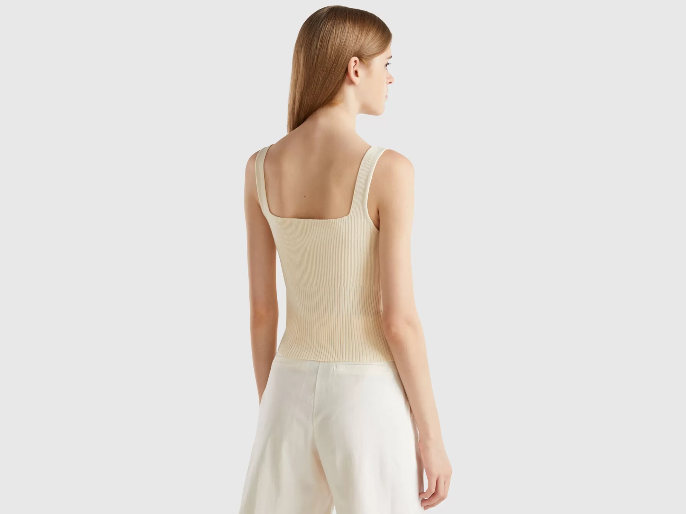United Colors of Benetton Knitted tank top with square neckline