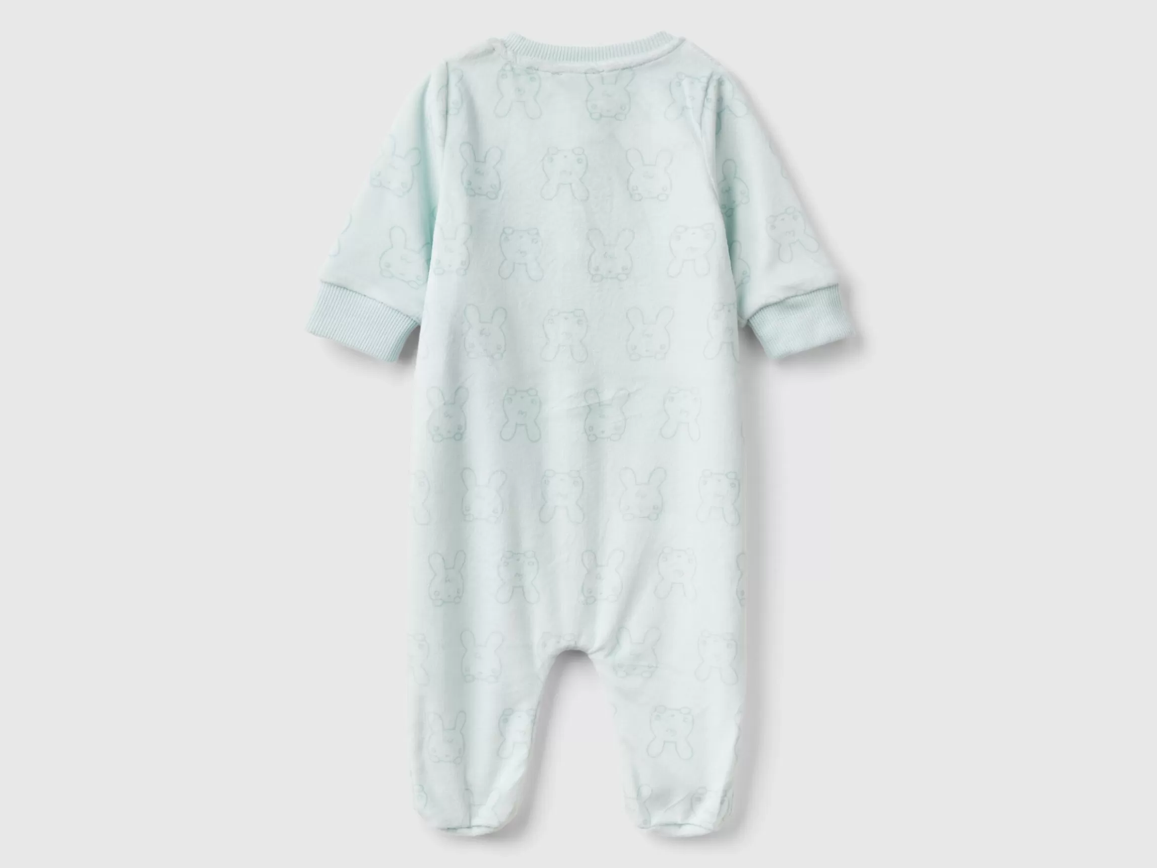 United Colors of Benetton Long onesie with bunny print