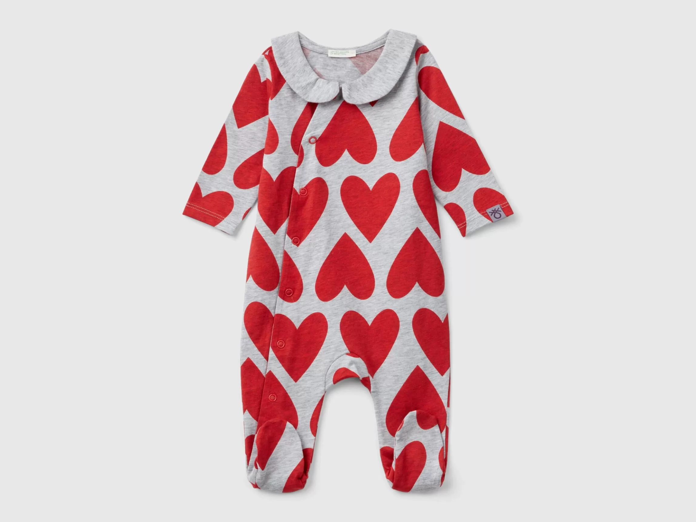 United Colors of Benetton Long onesie with logo print