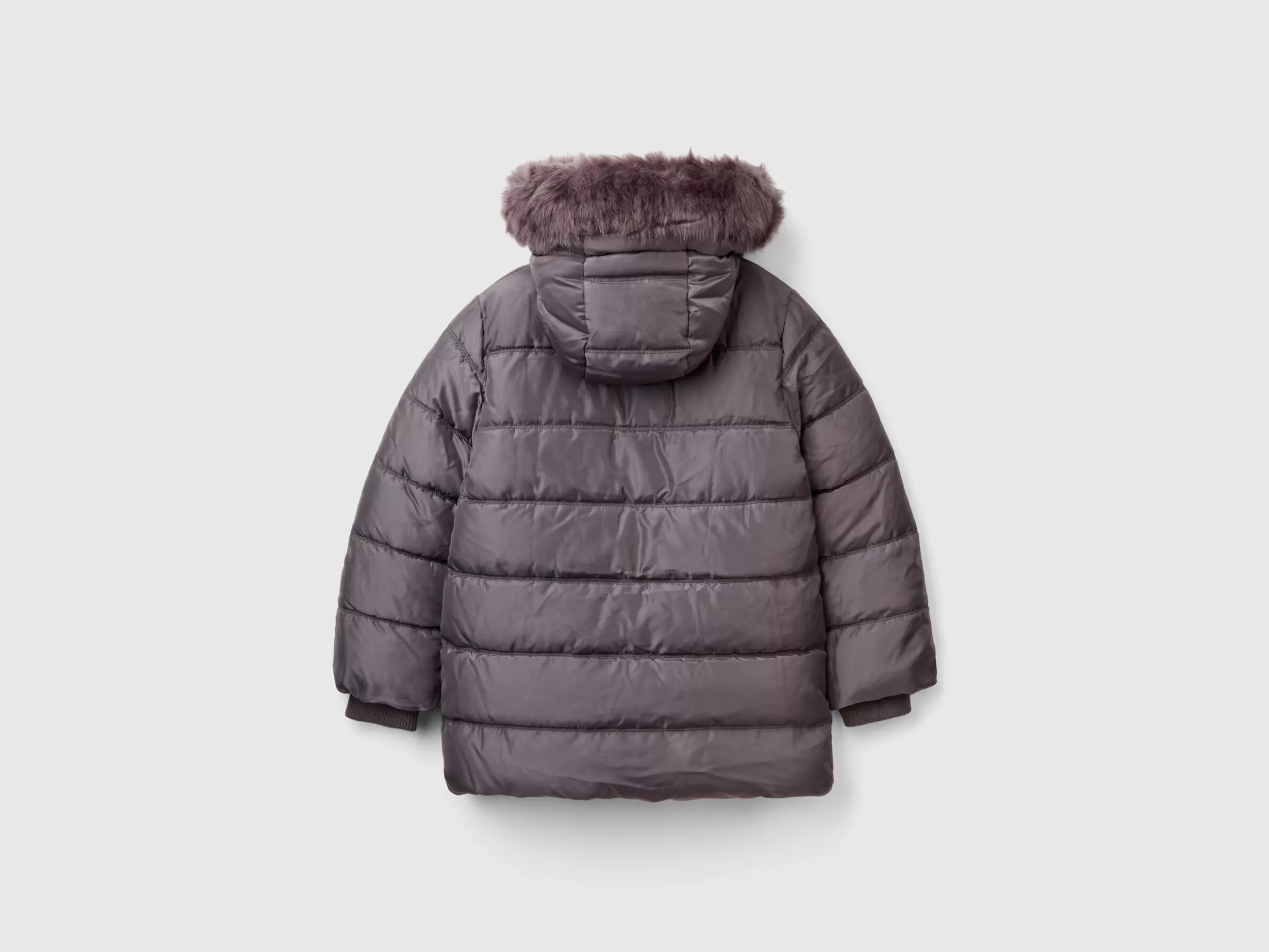 United Colors of Benetton Long padded jacket in glossy nylon