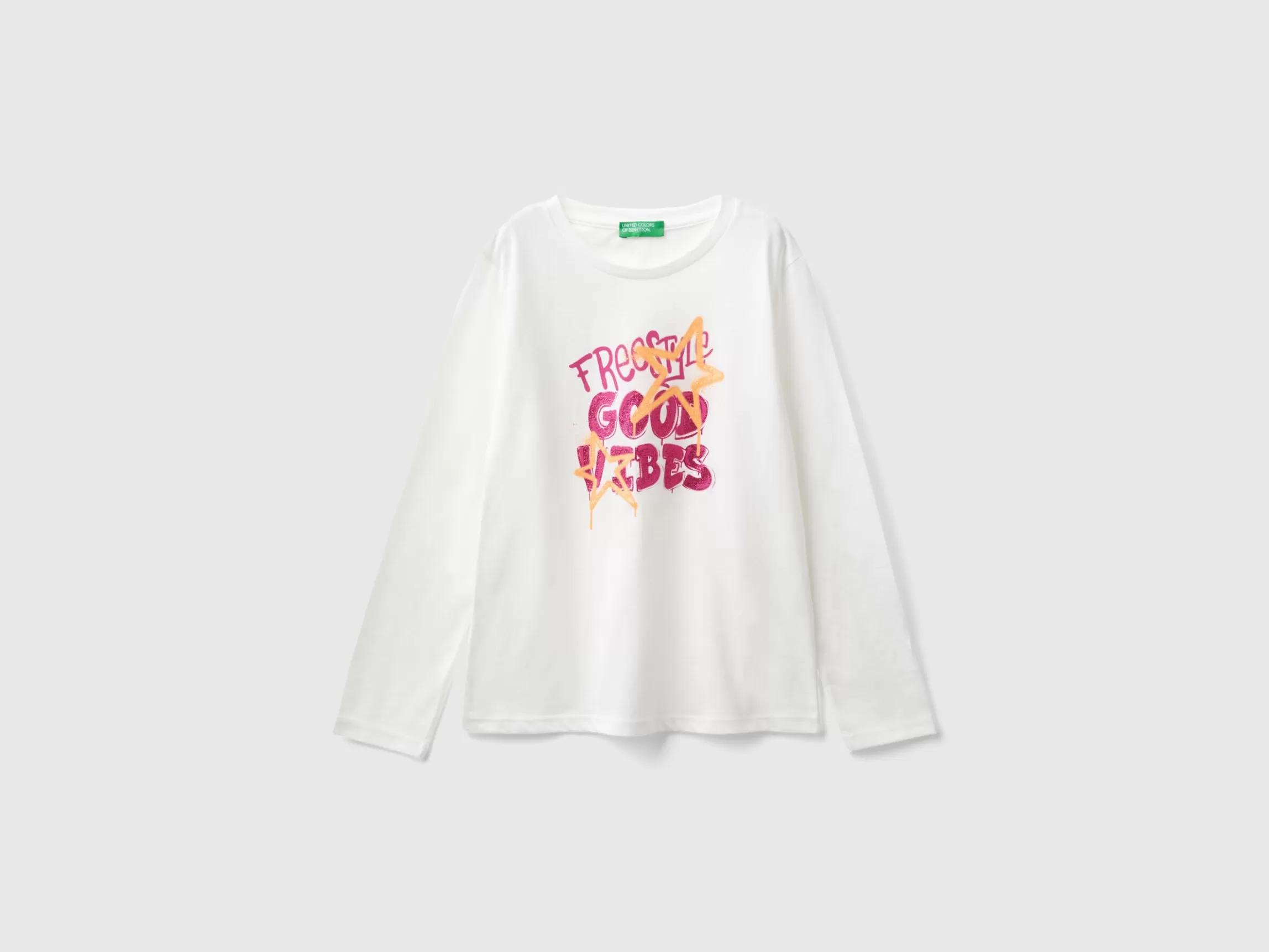 United Colors of Benetton Long sleeve organic cotton t-shirt