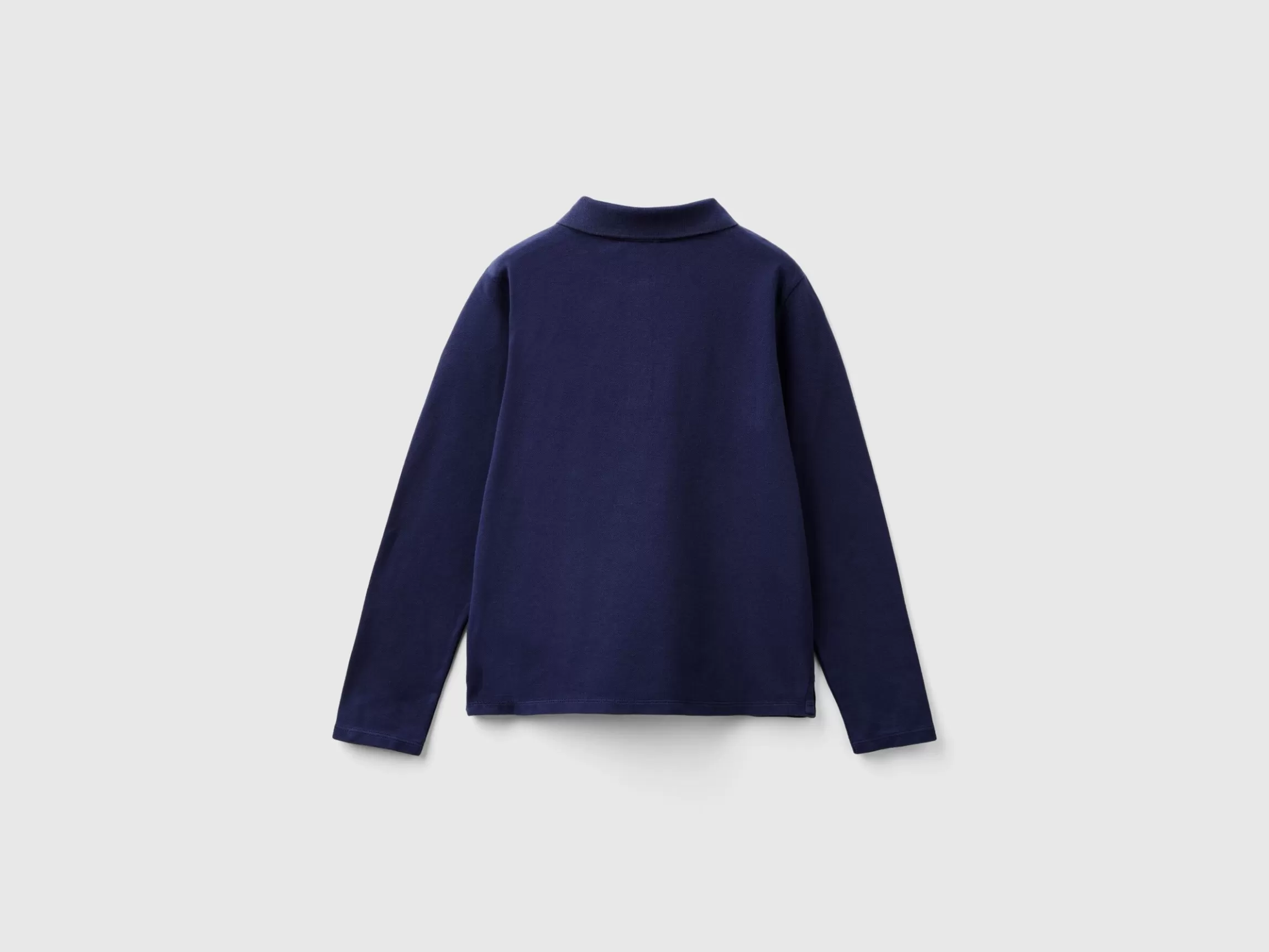 United Colors of Benetton Long sleeve polo in organic cotton