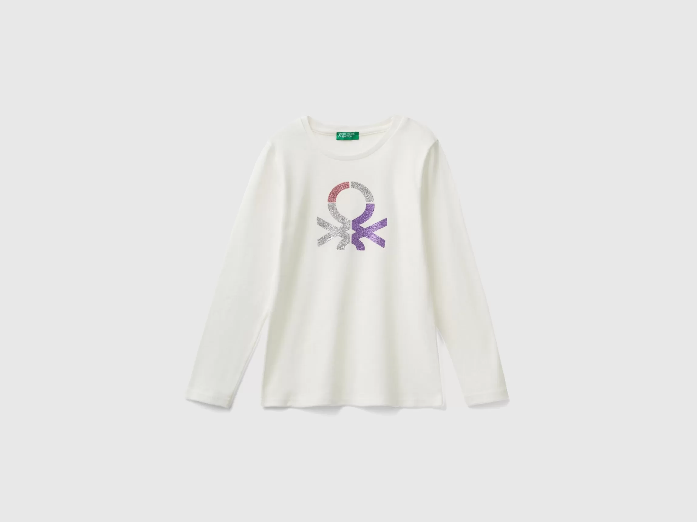 United Colors of Benetton Long sleeve t-shirt with glittery print