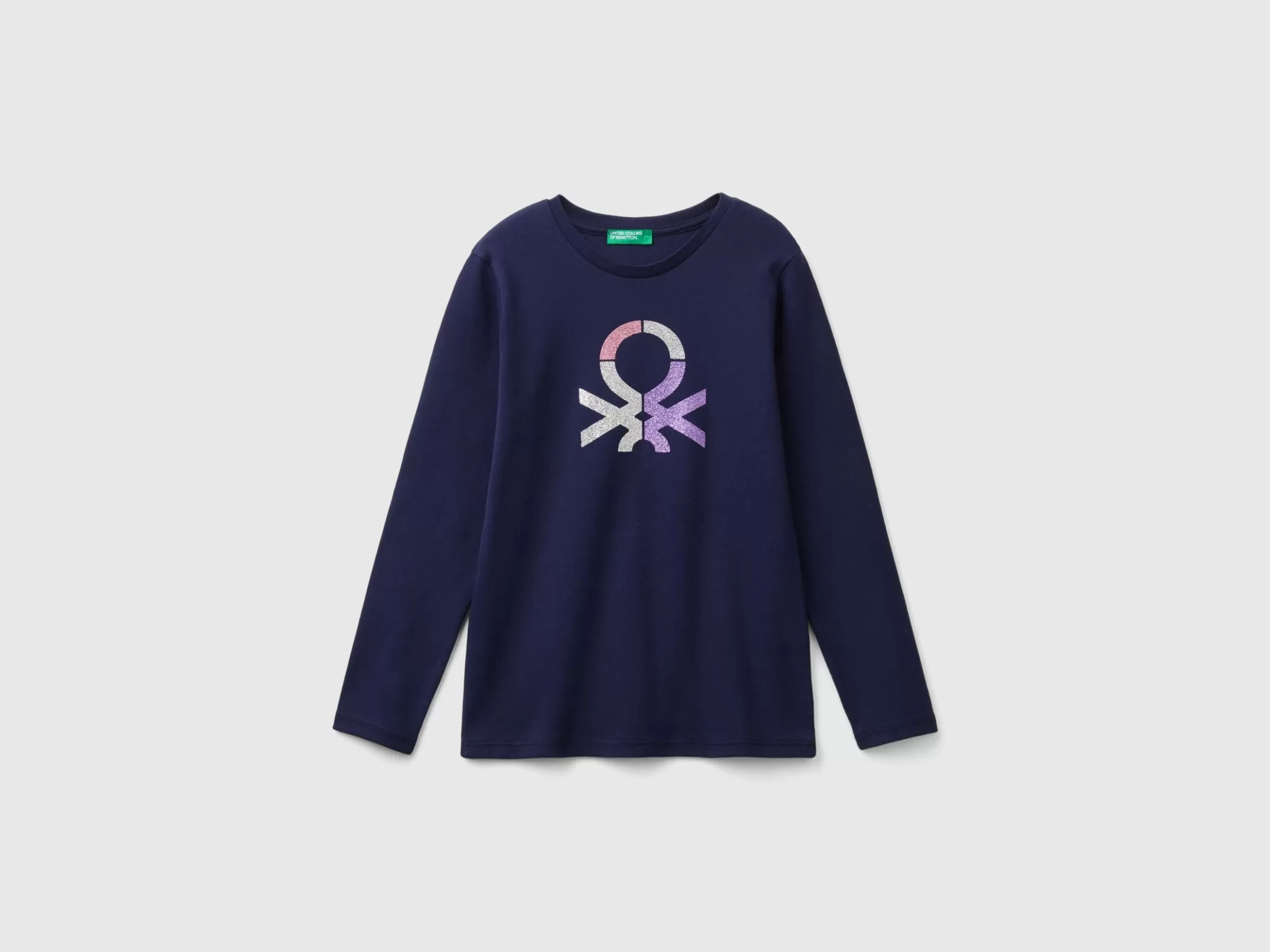 United Colors of Benetton Long sleeve t-shirt with glittery print