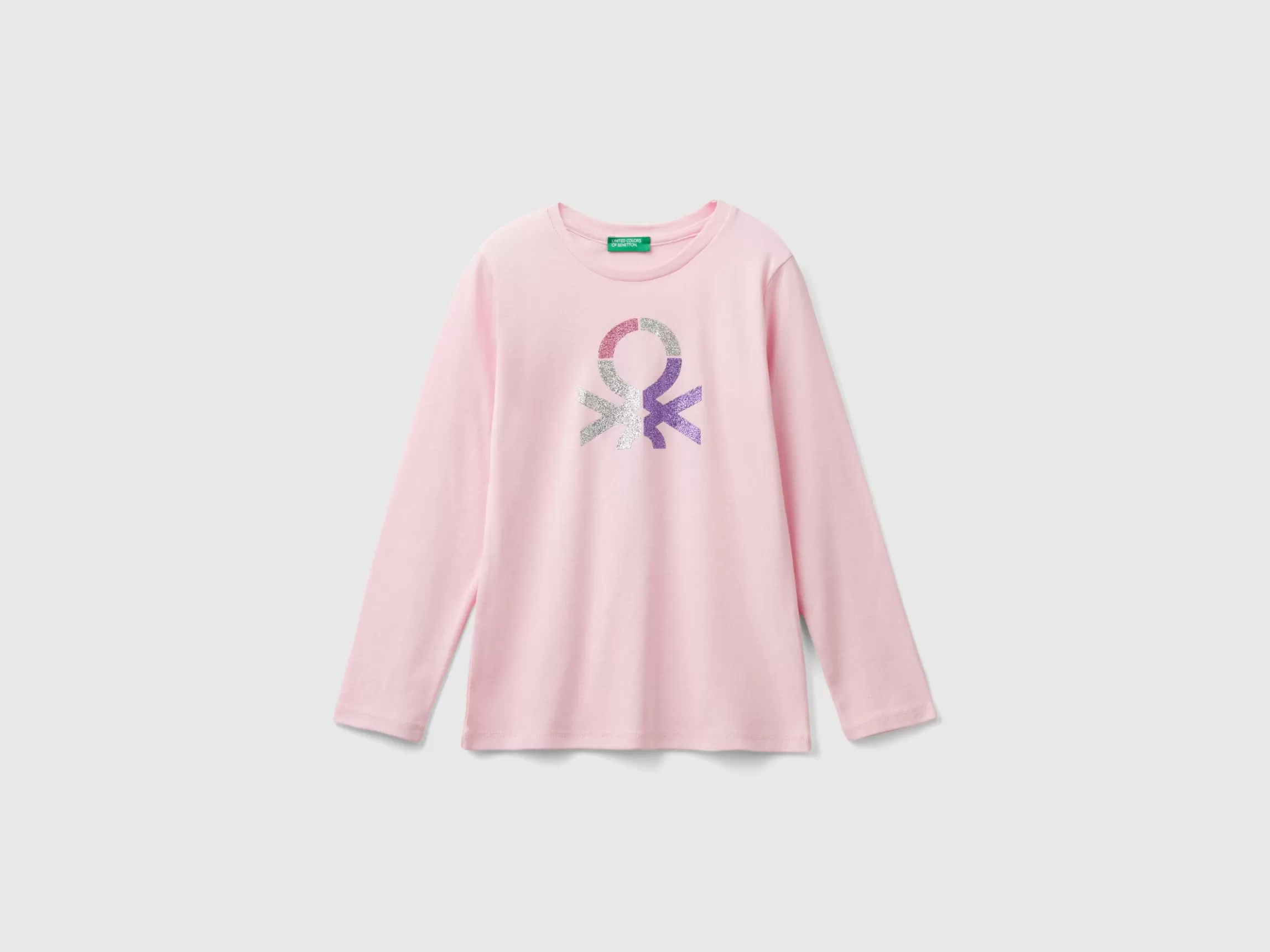 United Colors of Benetton Long sleeve t-shirt with glittery print