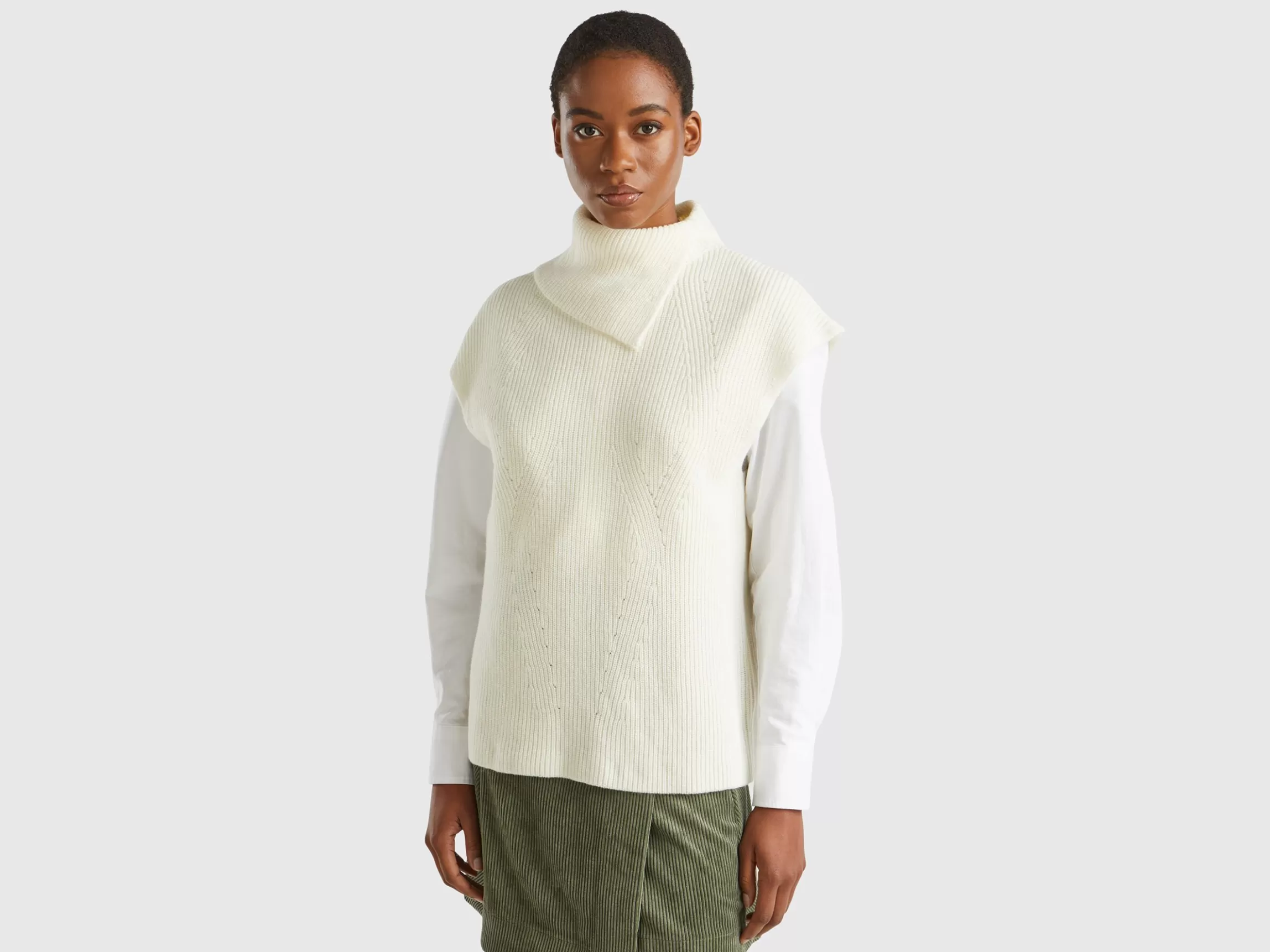 United Colors of Benetton Long vest with high neck