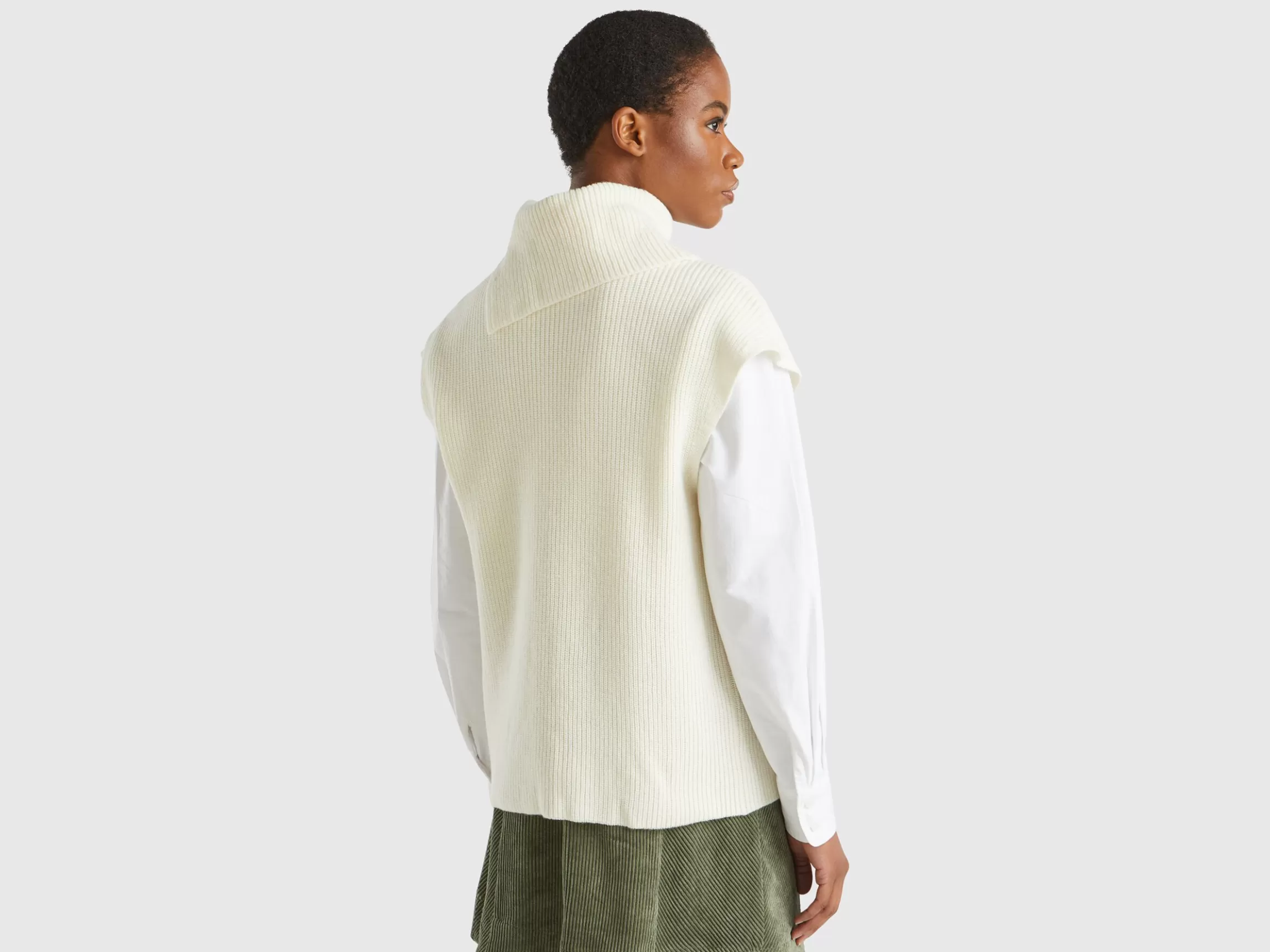 United Colors of Benetton Long vest with high neck