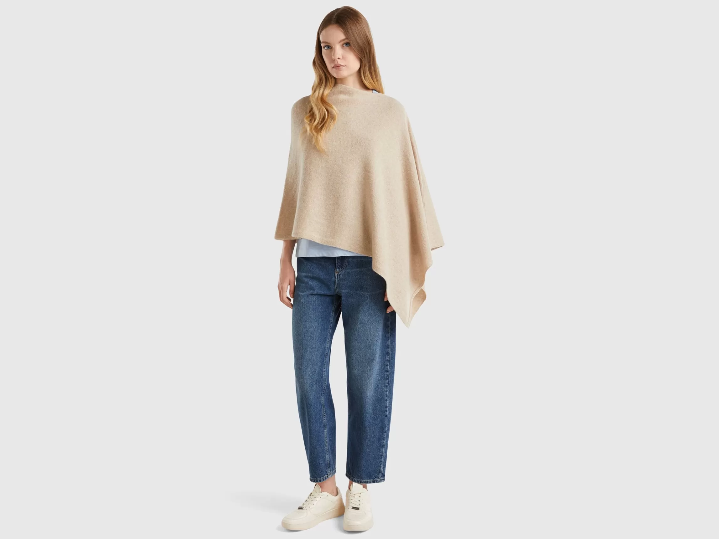 United Colors of Benetton Mantella in pura lana Shetland