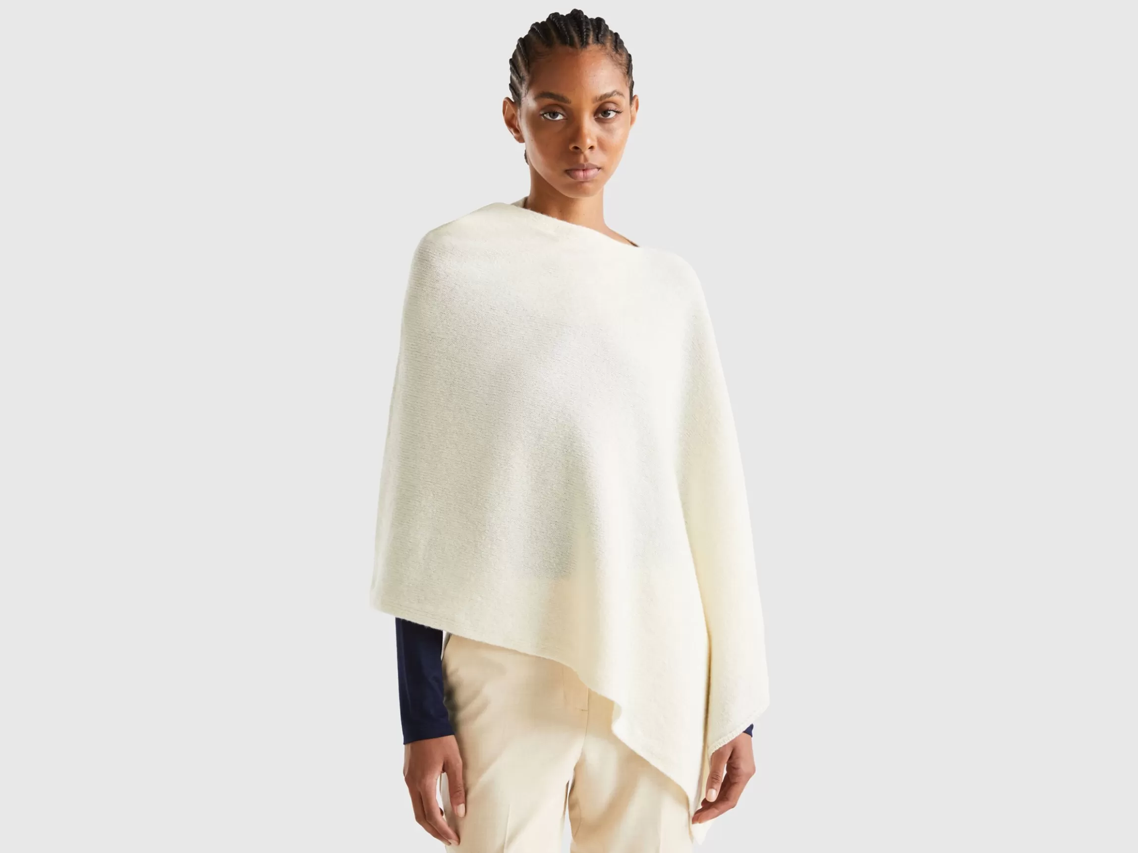 United Colors of Benetton Mantella in pura lana Shetland
