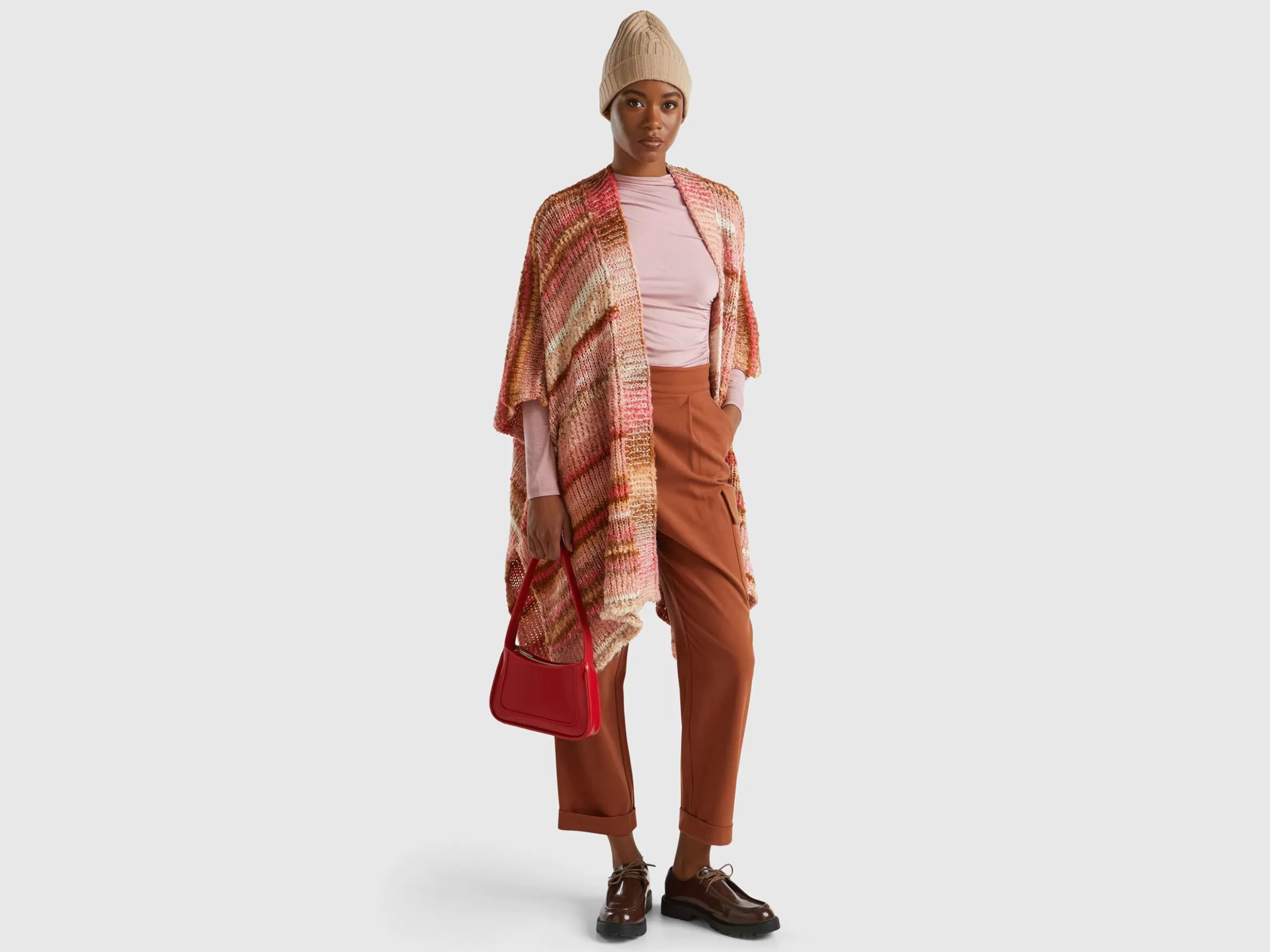 United Colors of Benetton Multicolor poncho in wool blend