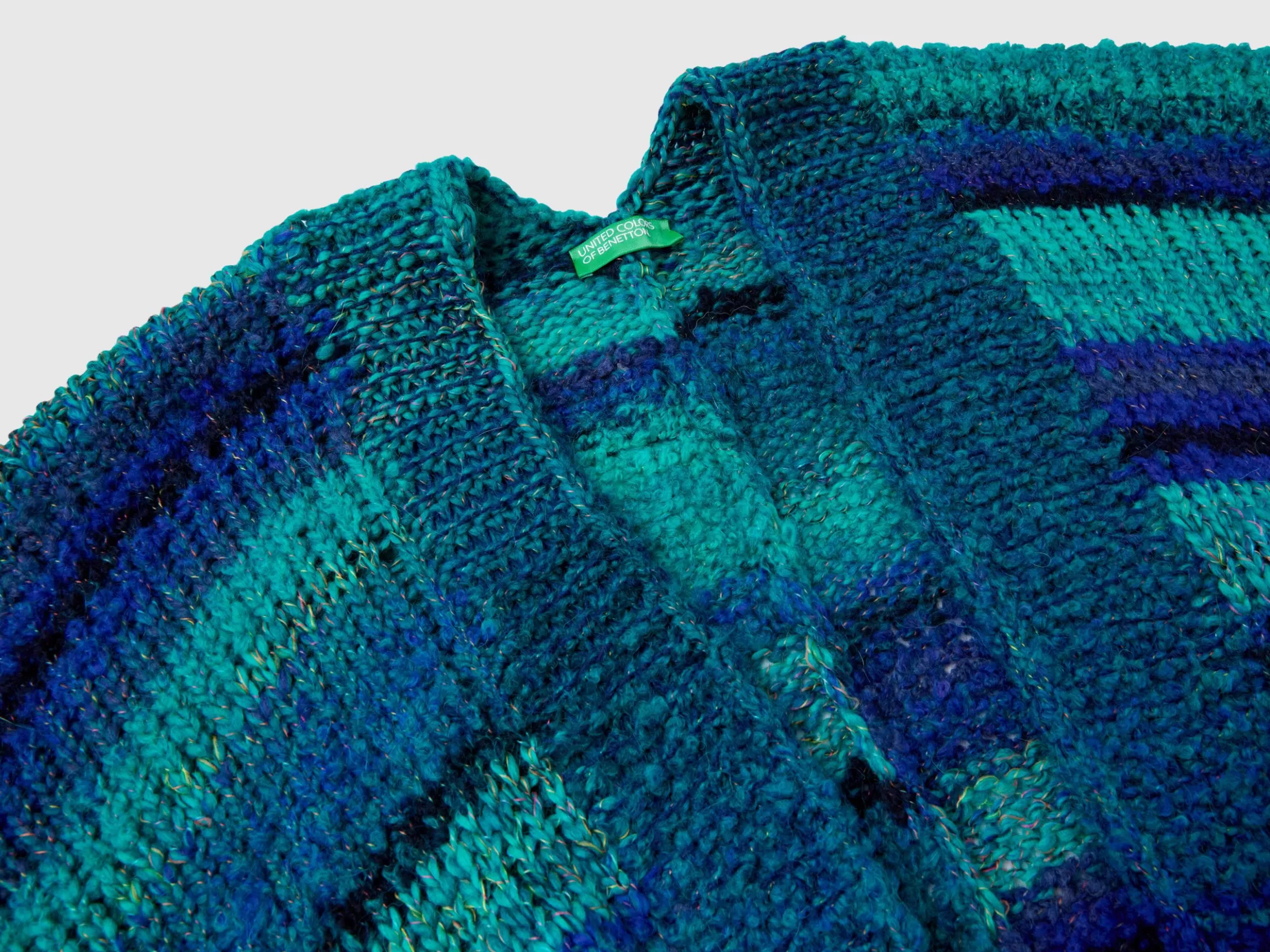 United Colors of Benetton Multicolor poncho in wool blend