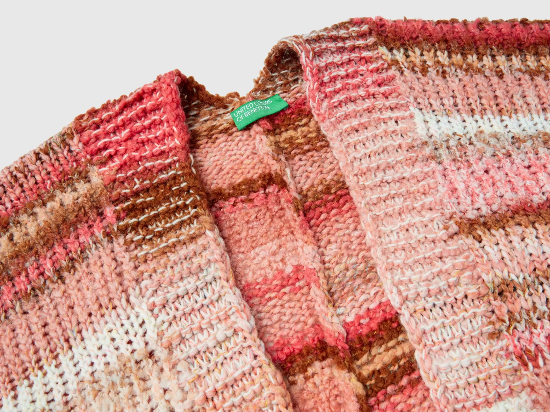 United Colors of Benetton Multicolor poncho in wool blend