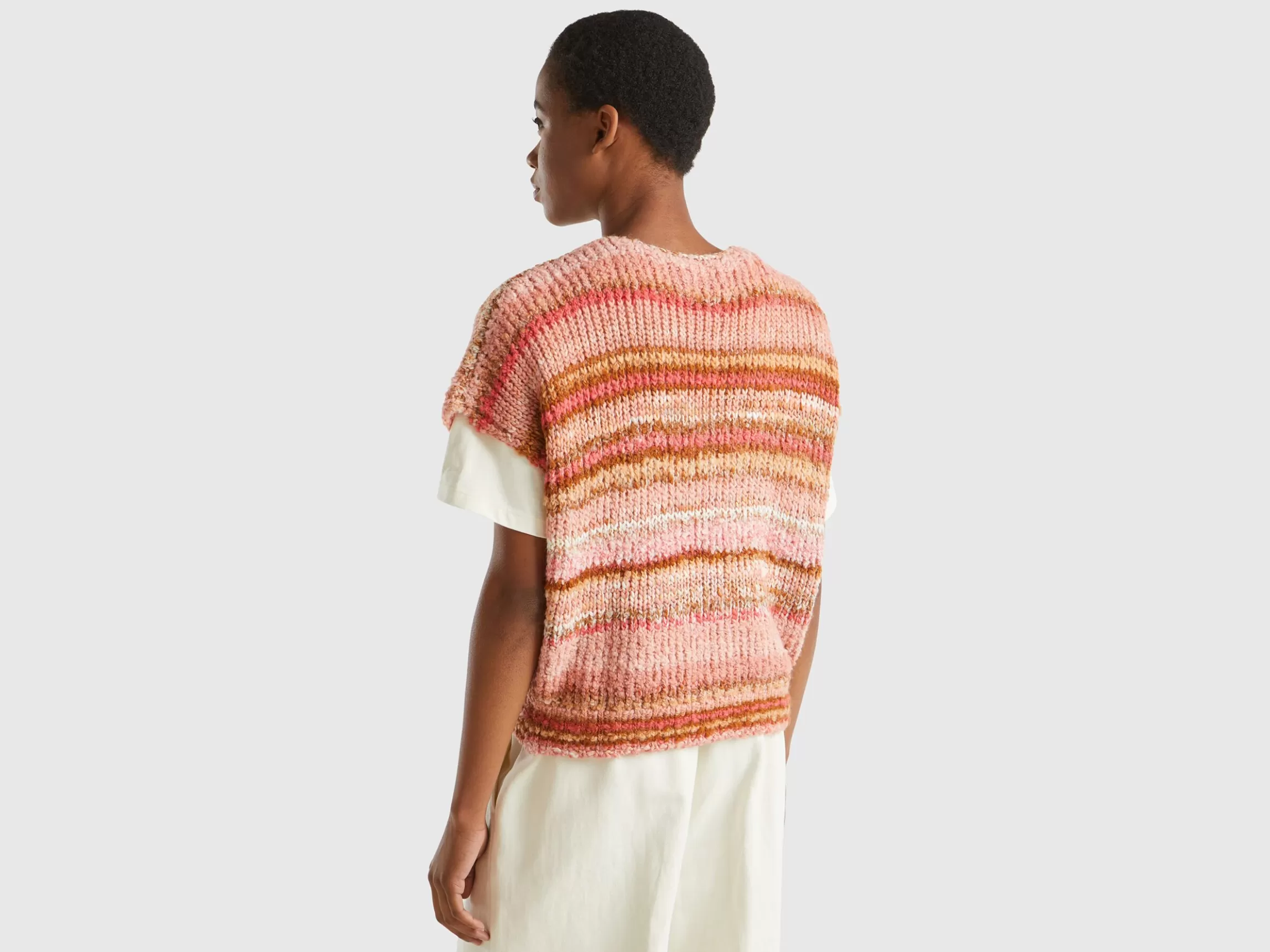 United Colors of Benetton Multicolor vest in wool blend