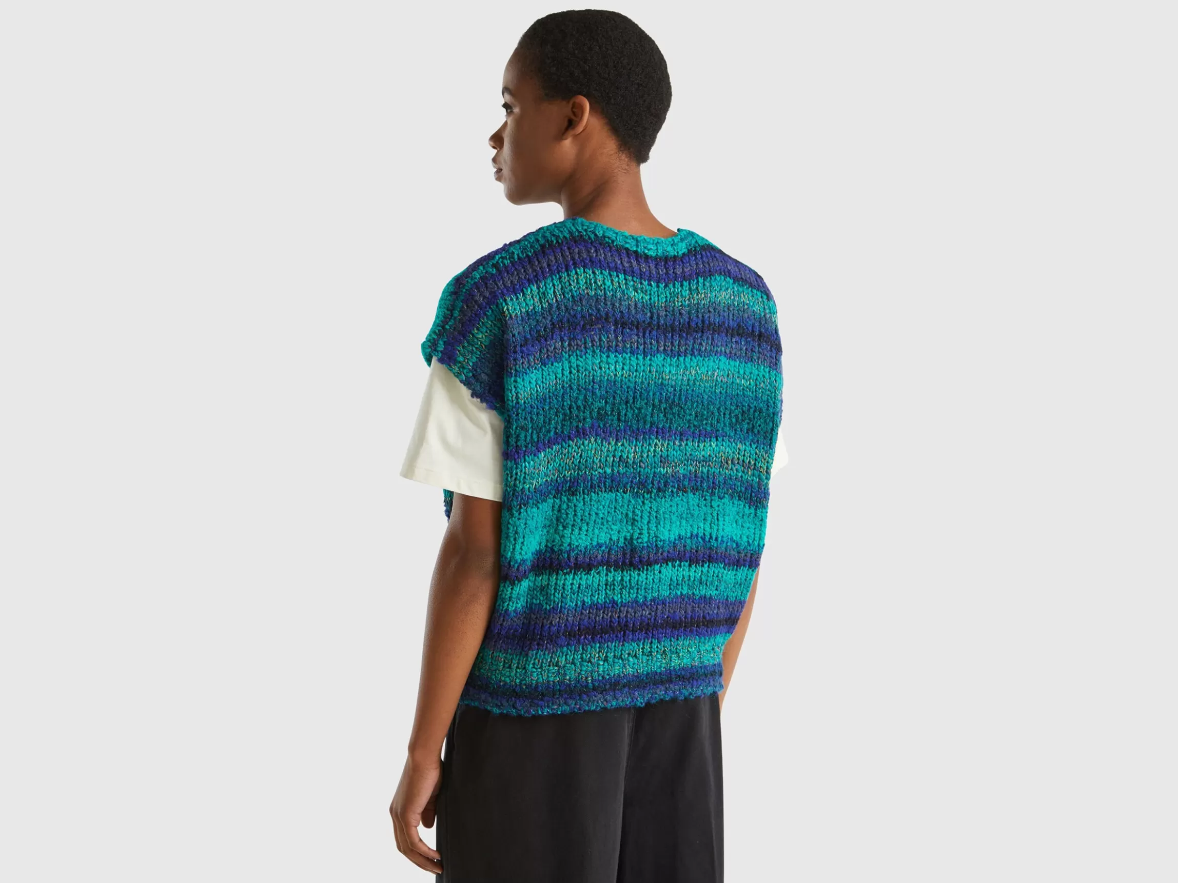 United Colors of Benetton Multicolor vest in wool blend