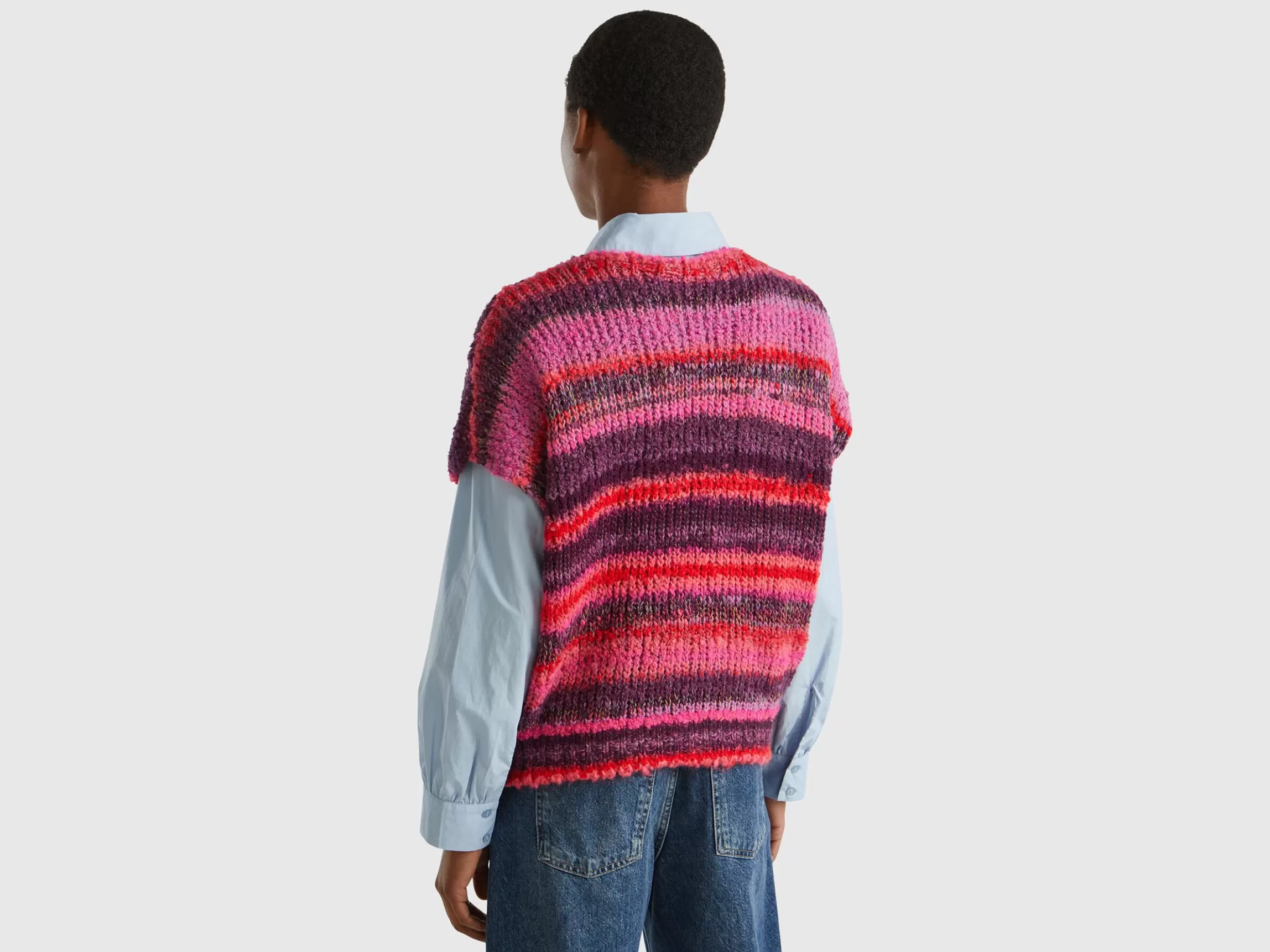 United Colors of Benetton Multicolor vest in wool blend