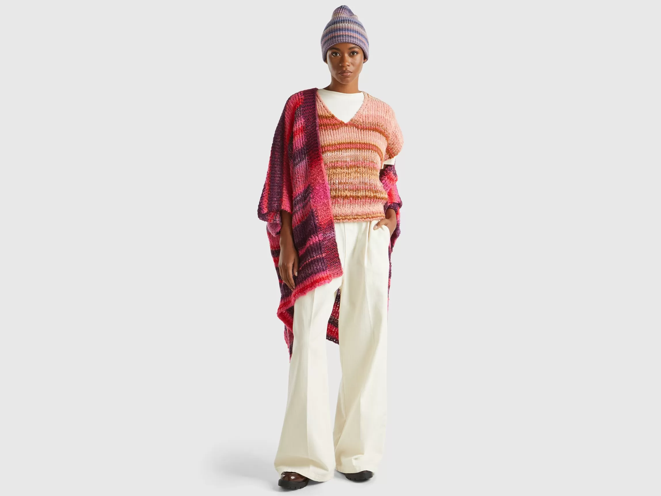 United Colors of Benetton Multicolor vest in wool blend