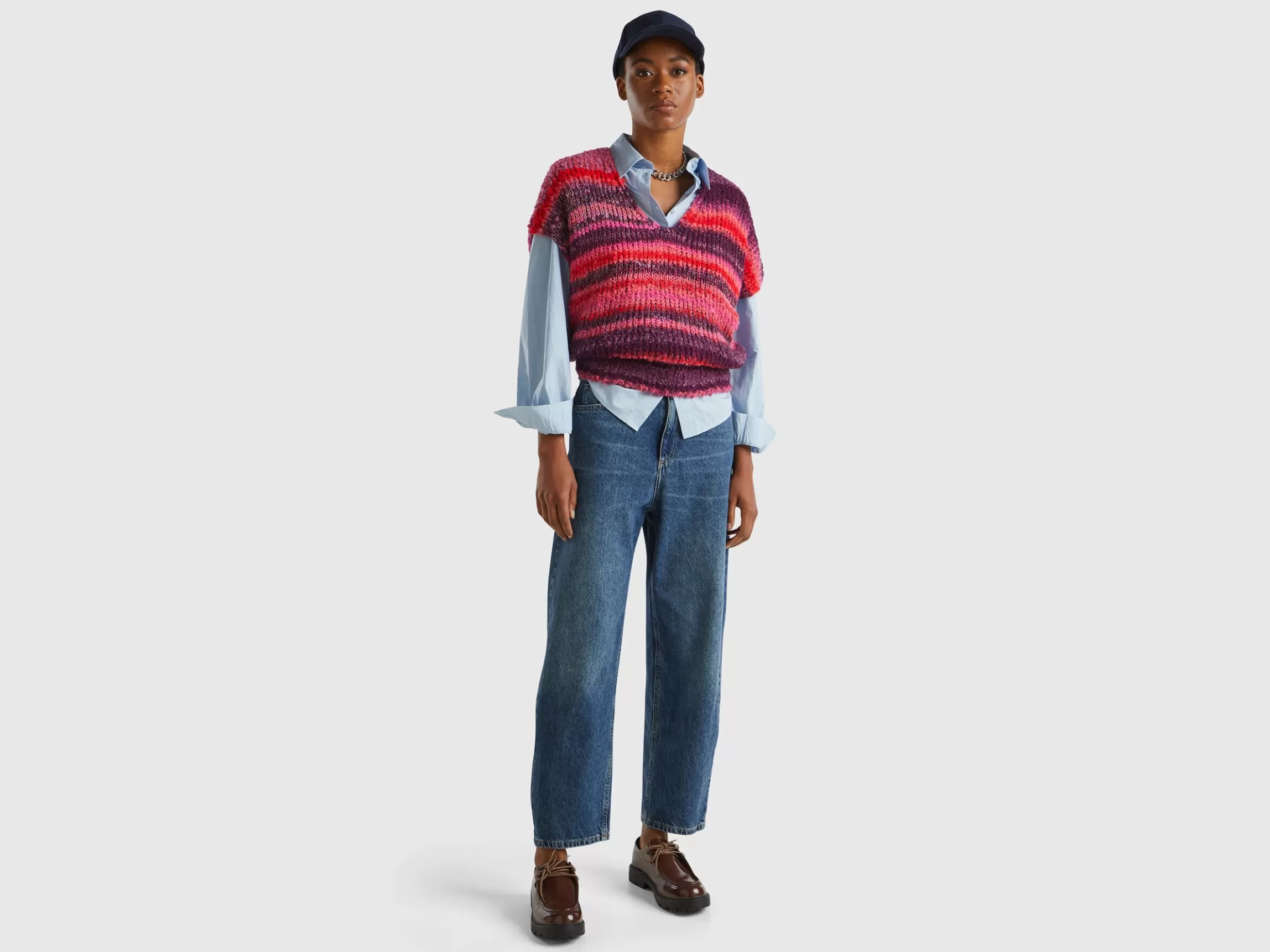 United Colors of Benetton Multicolor vest in wool blend