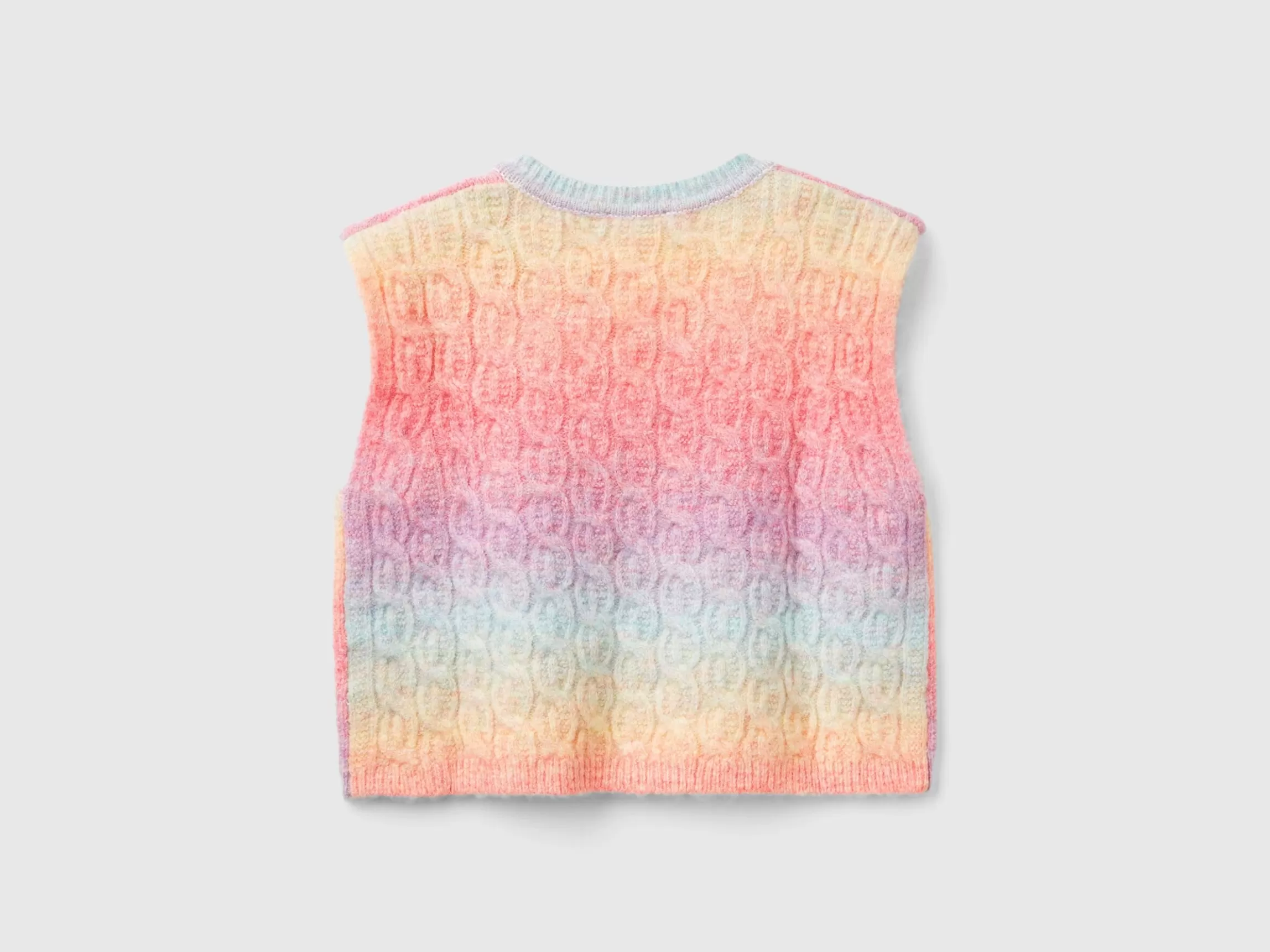 United Colors of Benetton Multicolored vest with cables