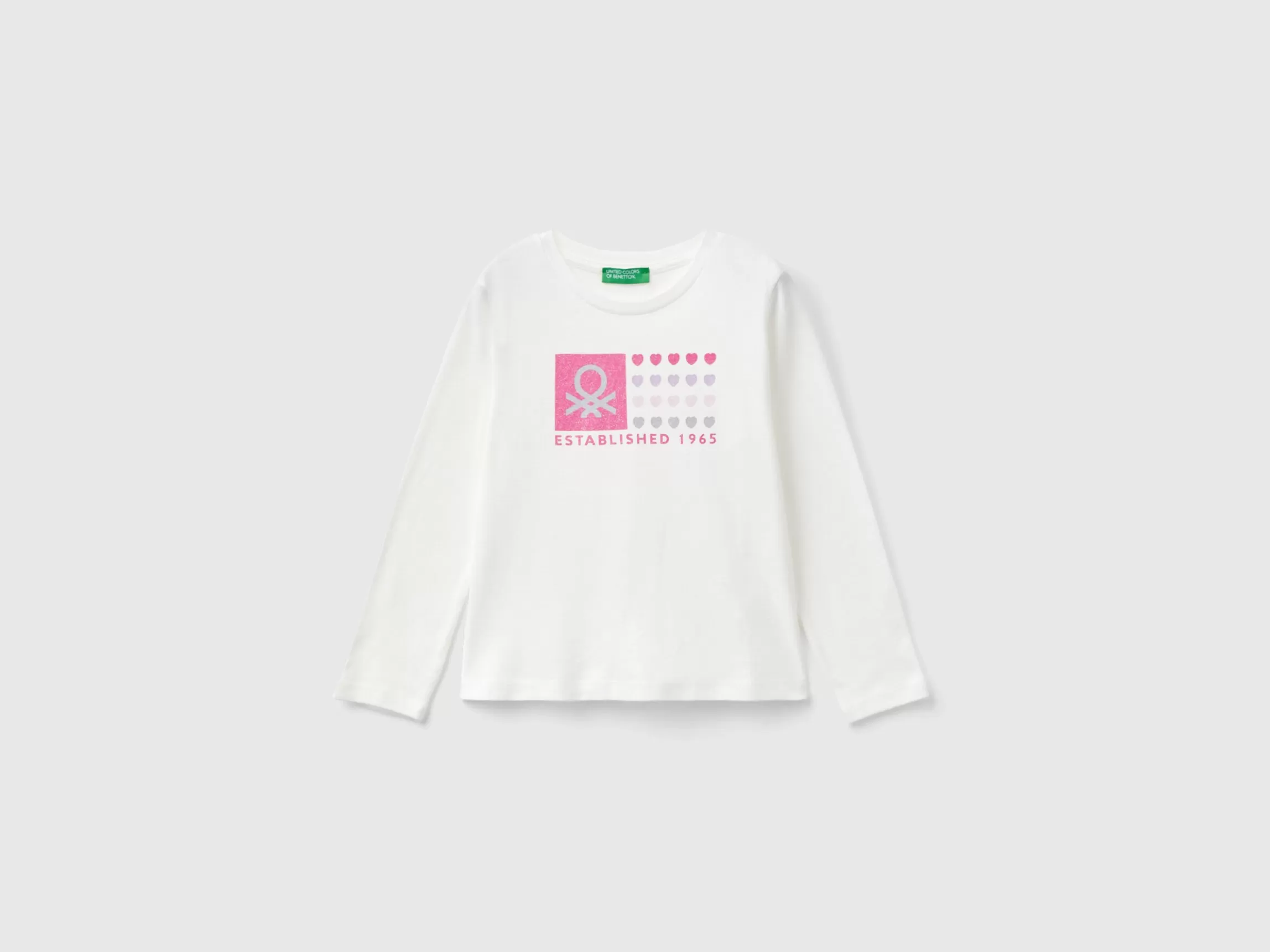 United Colors of Benetton Organic cotton t-shirt with glittery print