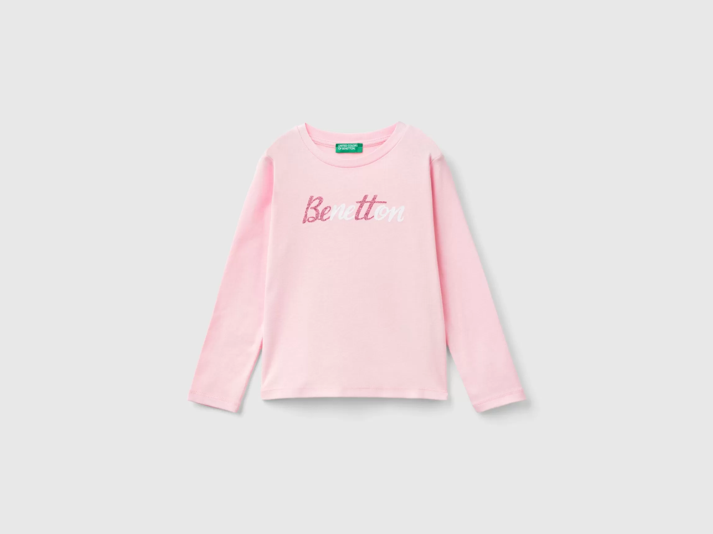 United Colors of Benetton Organic cotton t-shirt with glittery print